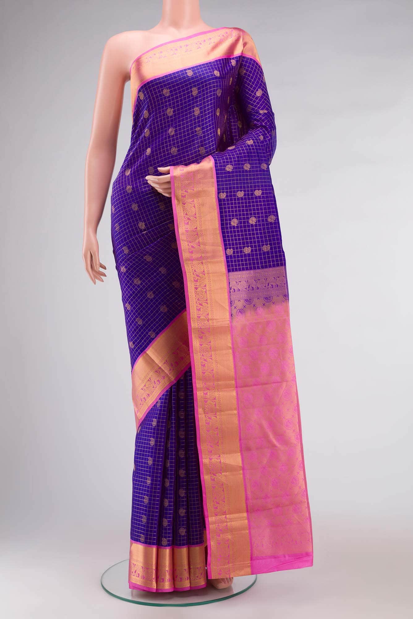 Blue Kanchipuram Silk Saree