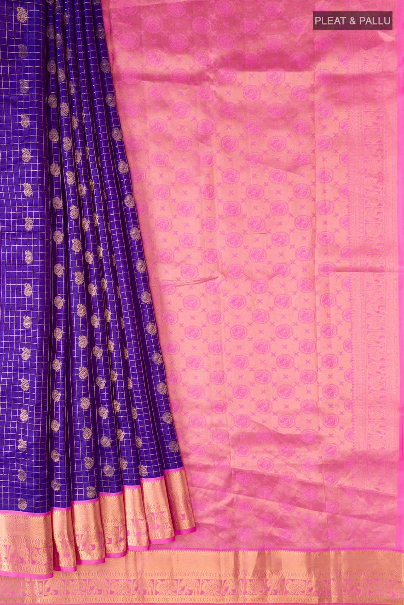 Blue Kanchipuram Silk Saree