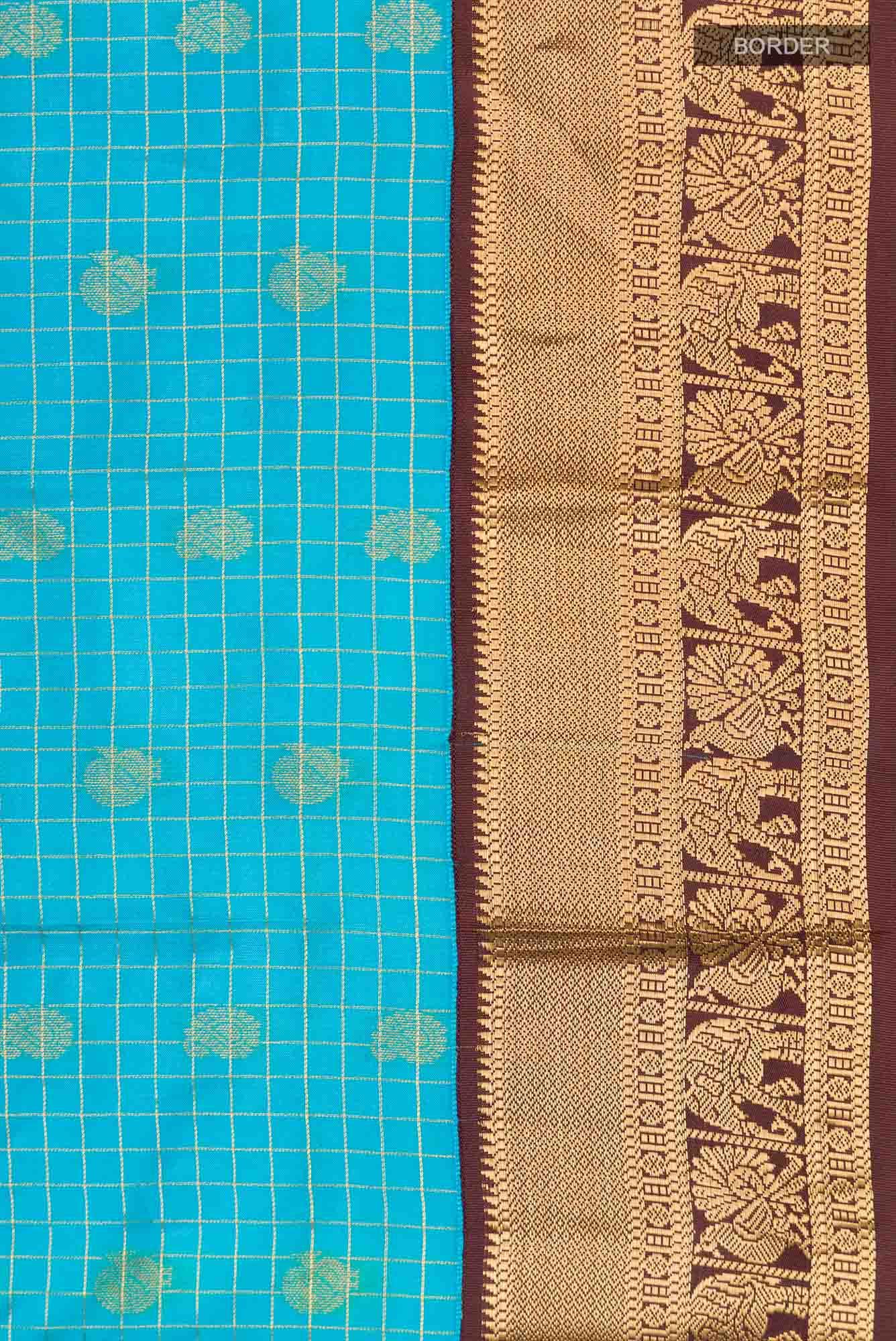 Blue Kanchipuram Silk Saree