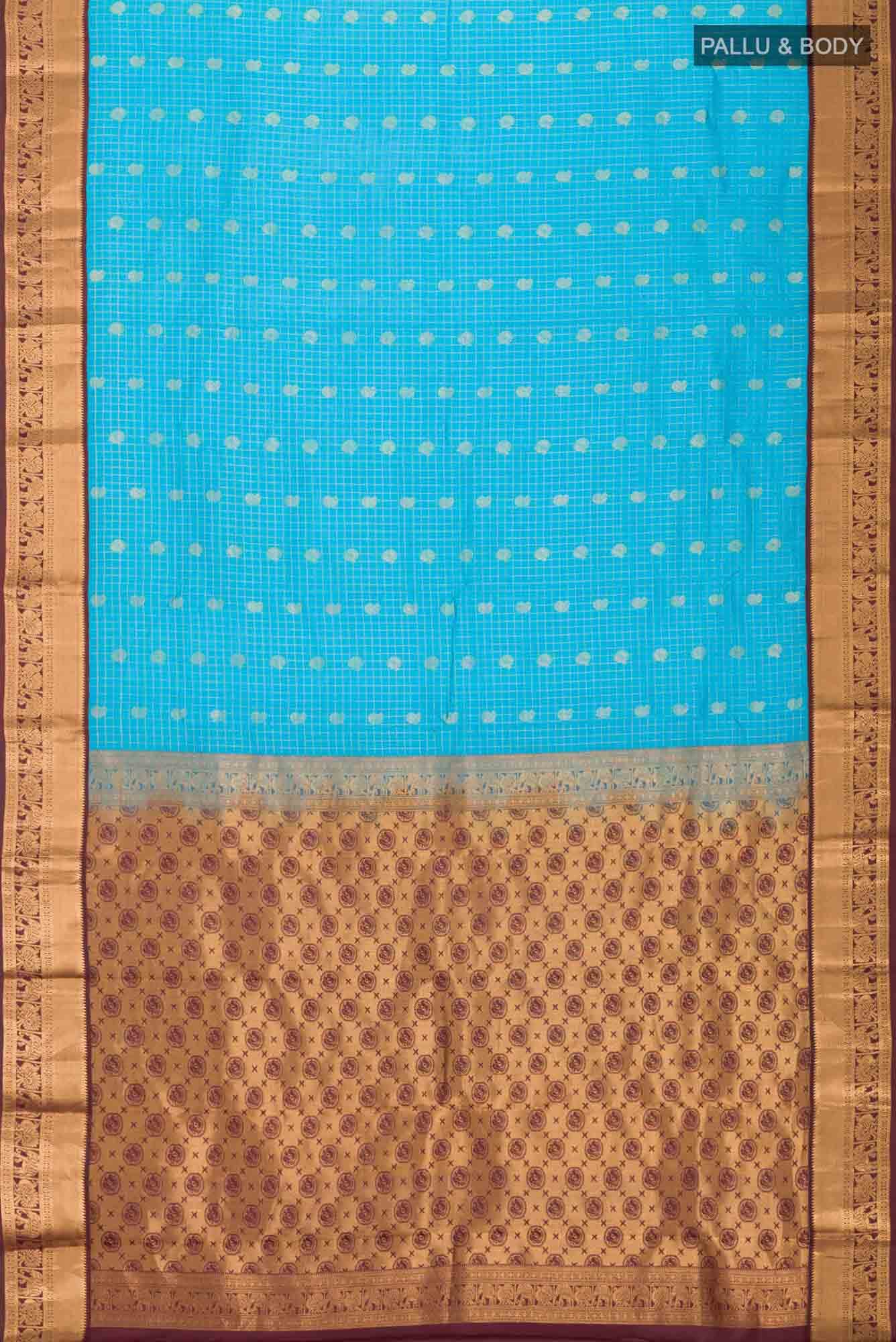 Blue Kanchipuram Silk Saree
