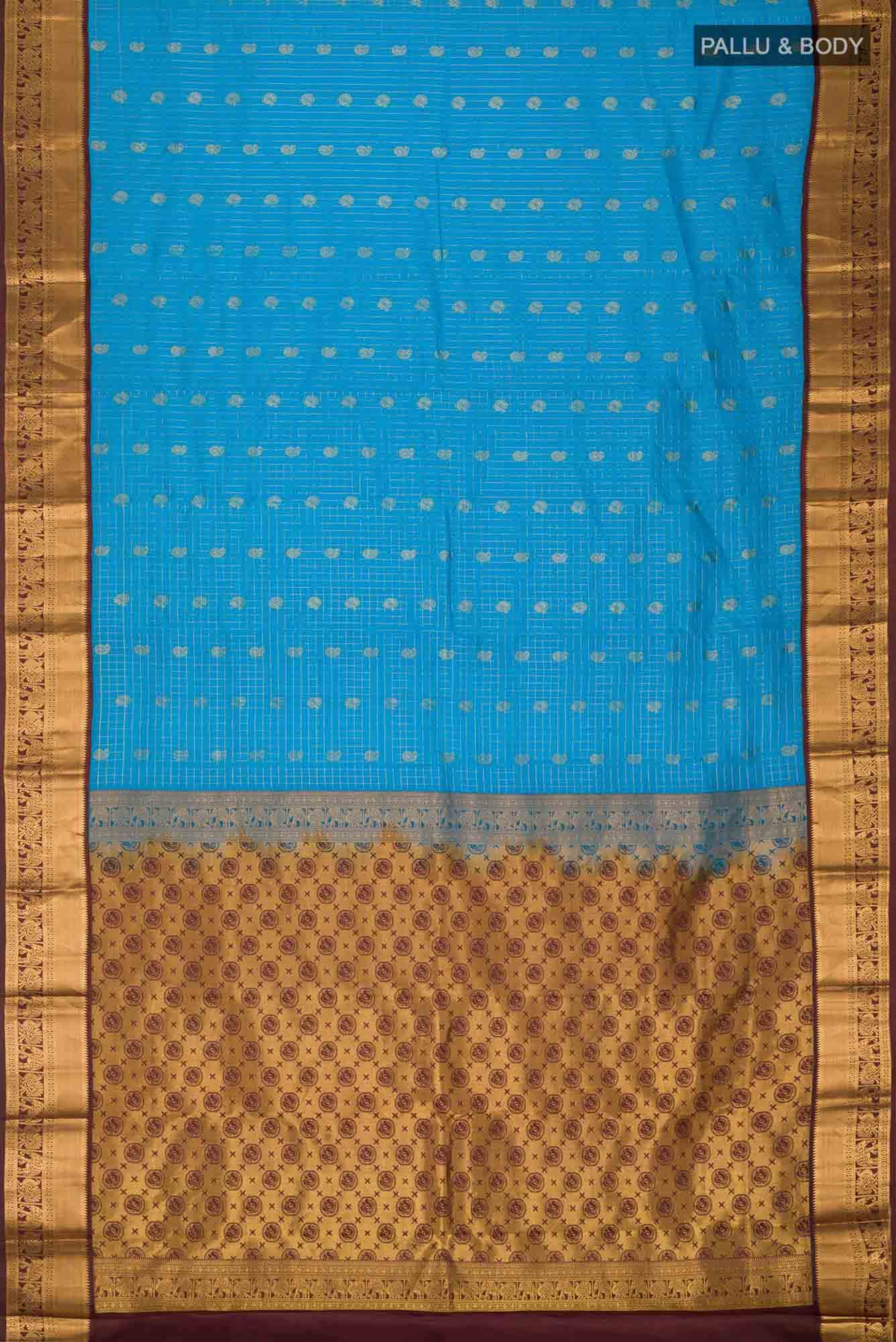 Blue Kanchipuram Silk Saree