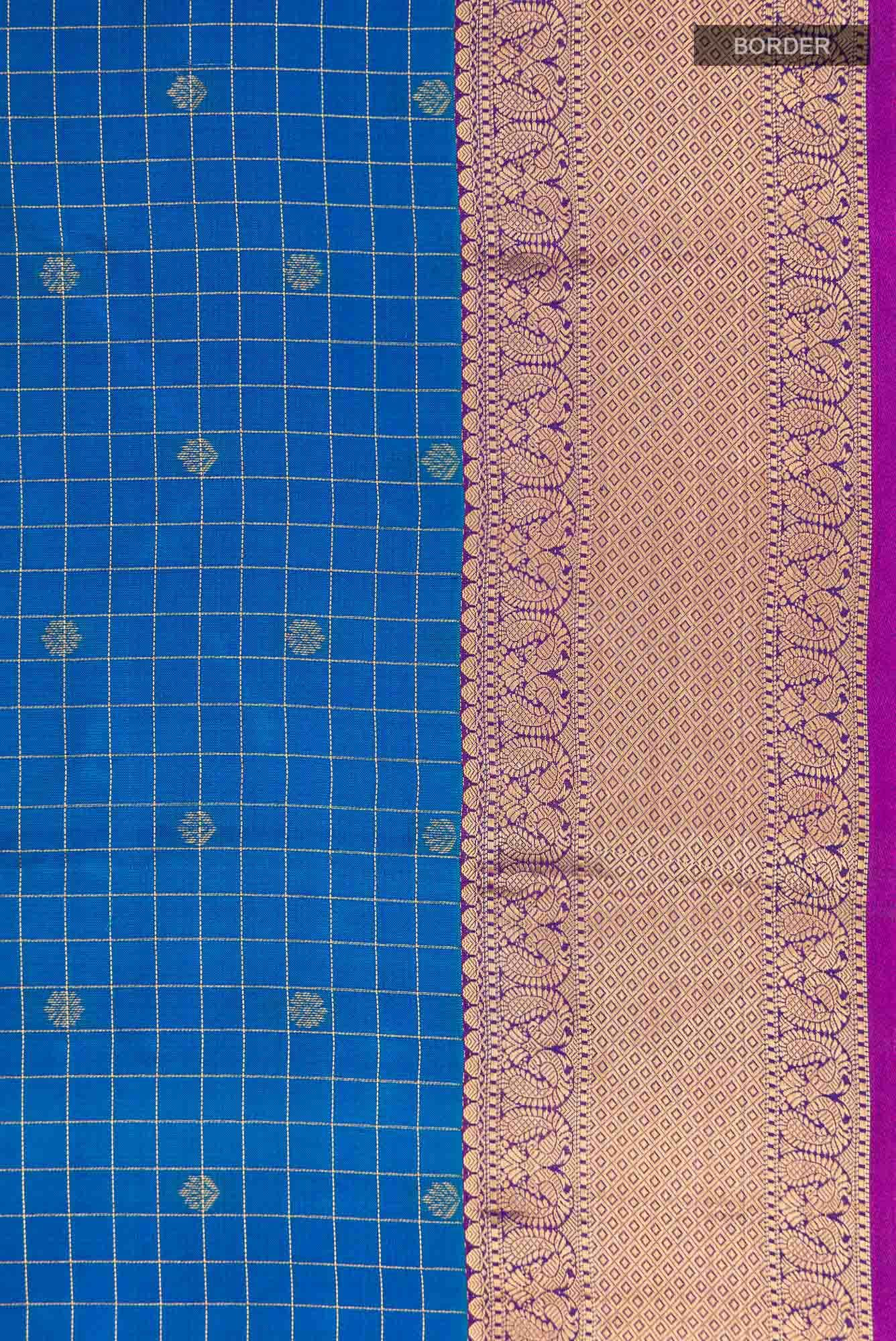 Blue Kanchipuram Silk Saree