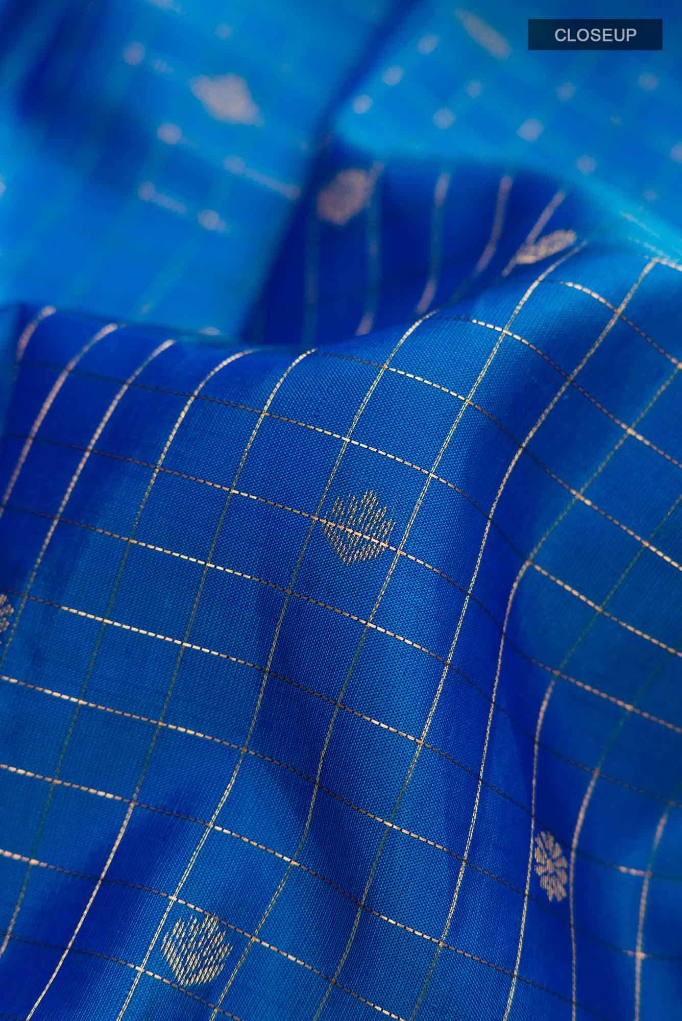 Blue Kanchipuram Silk Saree