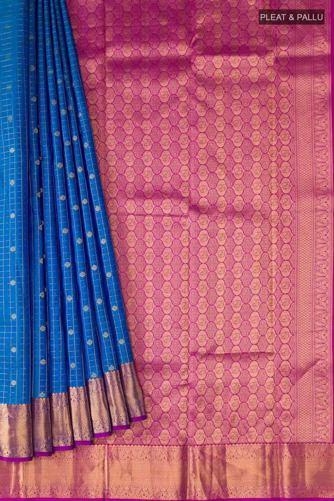 Blue Kanchipuram Silk Saree