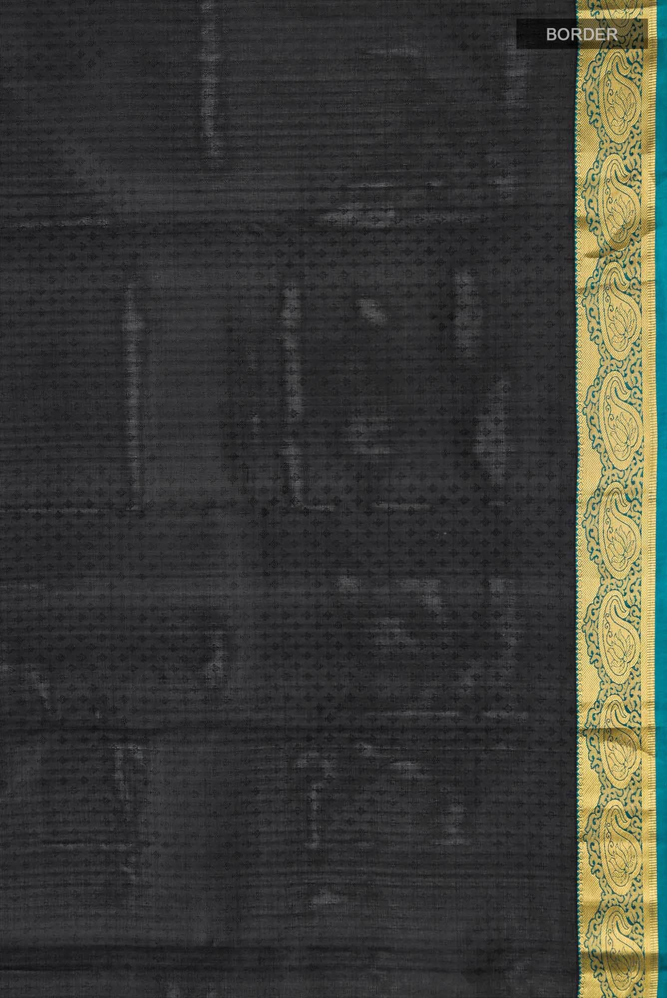 Black Kanchipuram Silk Saree