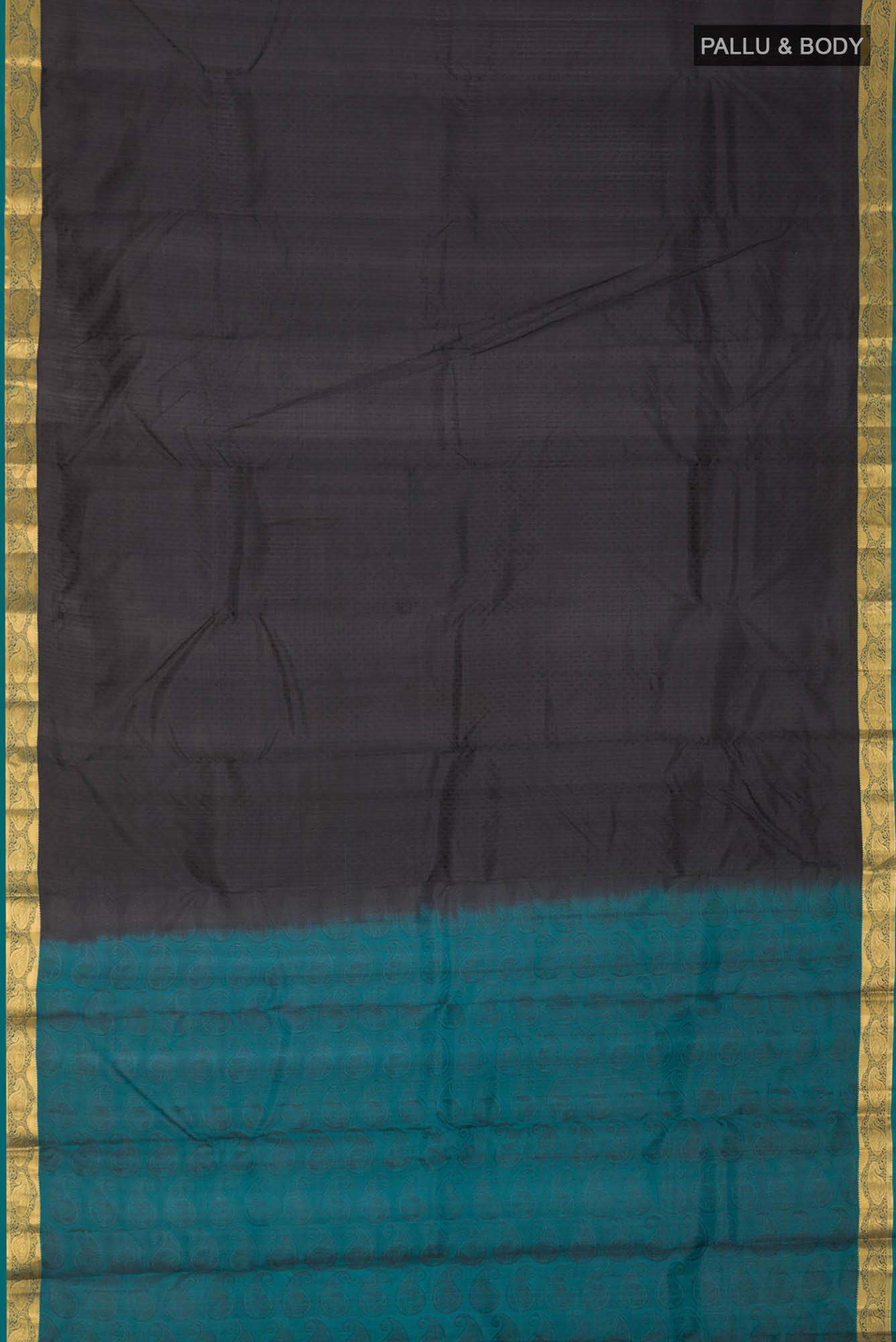Black Kanchipuram Silk Saree