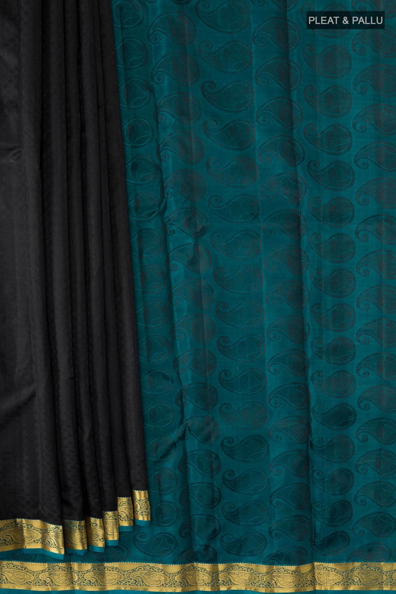 Black Kanchipuram Silk Saree