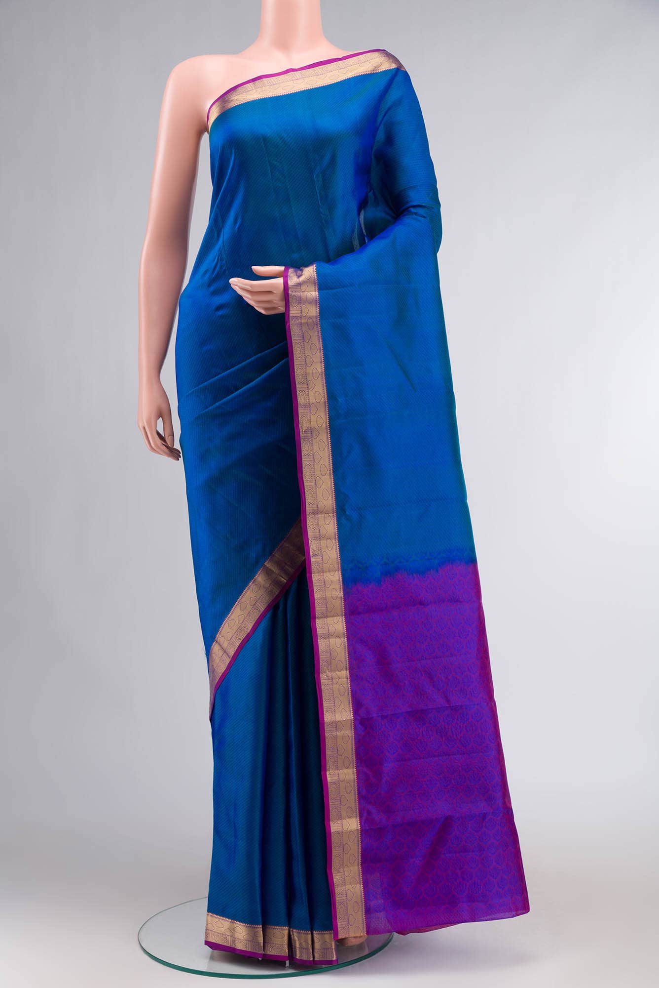 Blue Kanchipuram Silk Saree