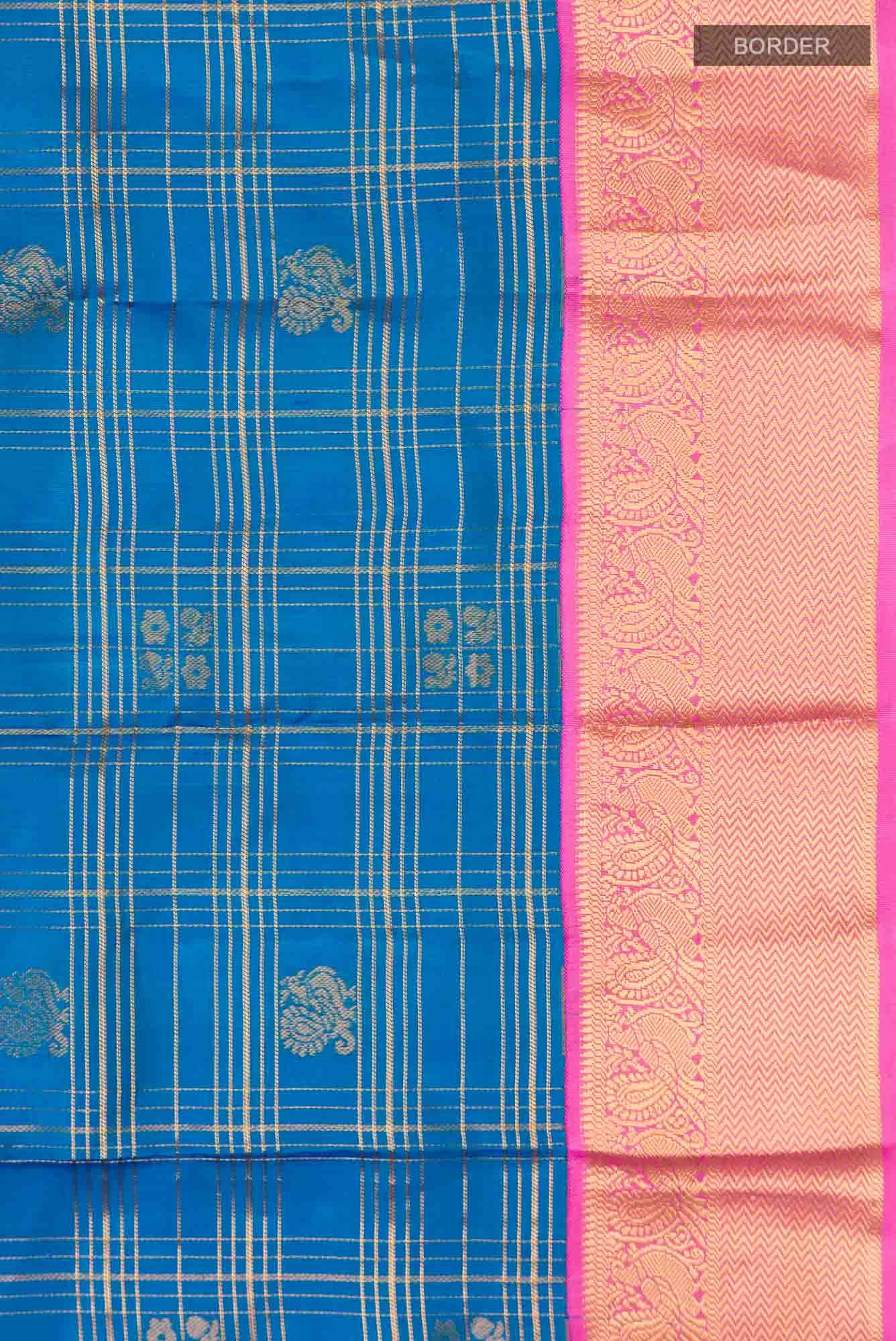 Blue Kanchipuram Silk Saree