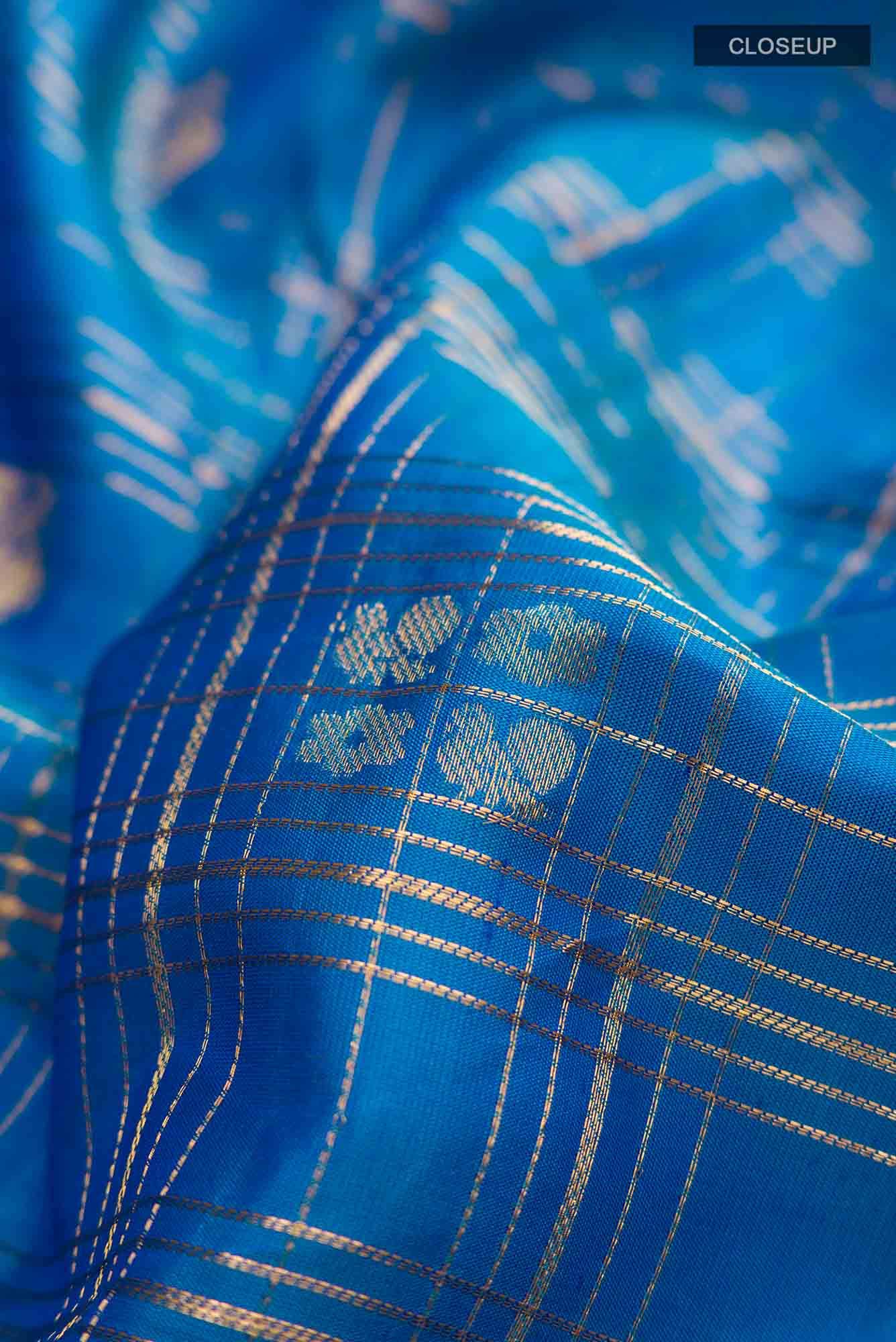 Blue Kanchipuram Silk Saree