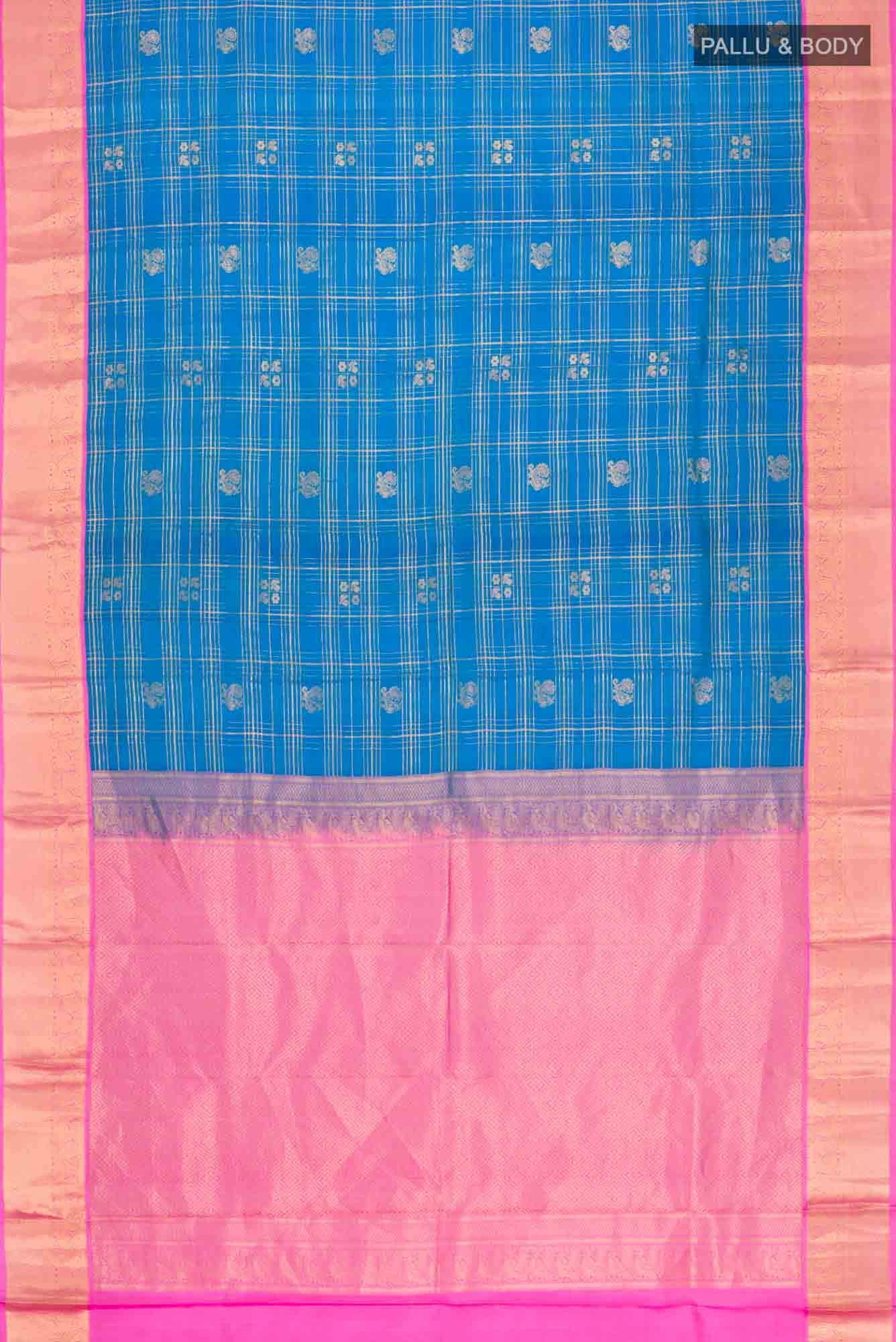 Blue Kanchipuram Silk Saree