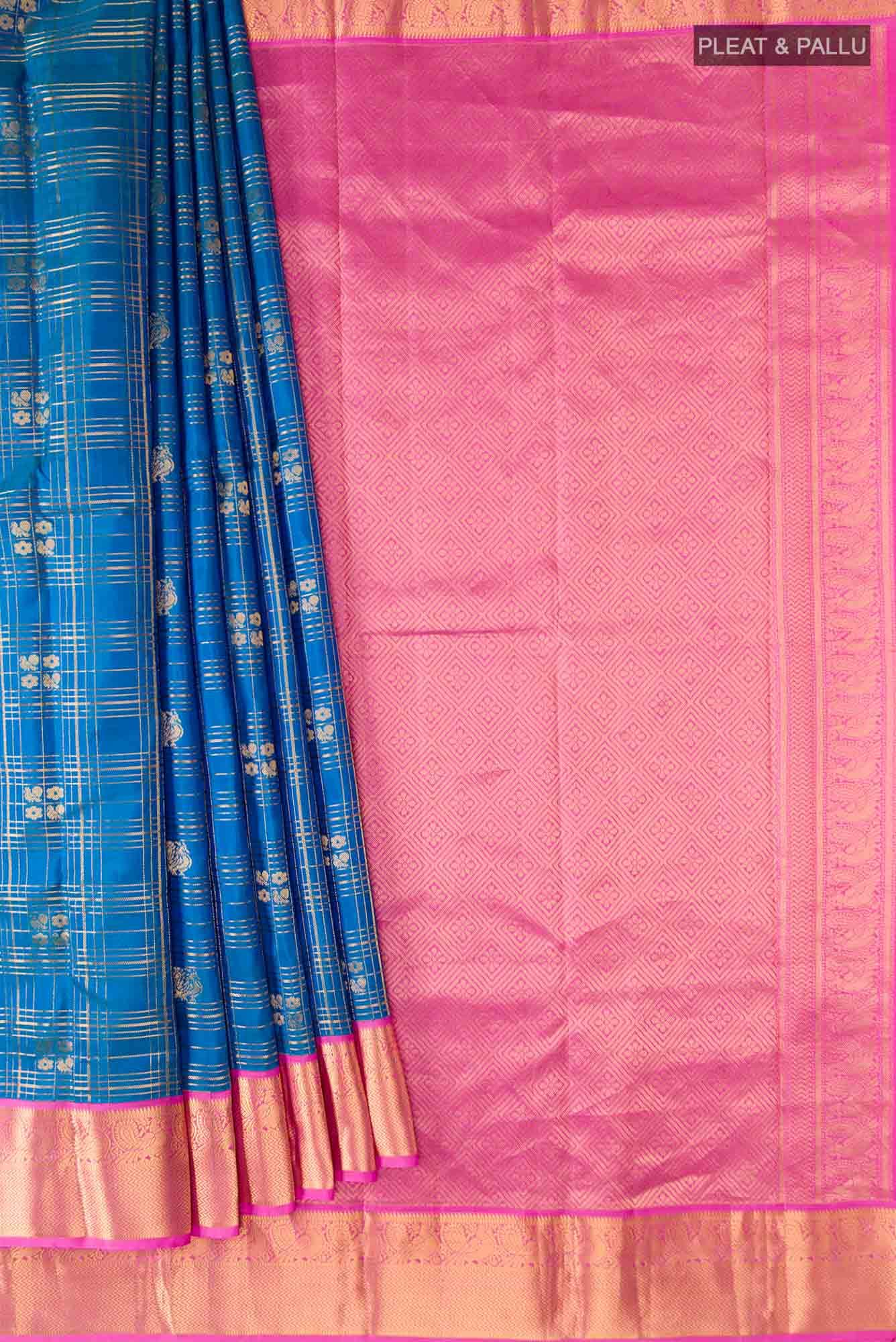 Blue Kanchipuram Silk Saree