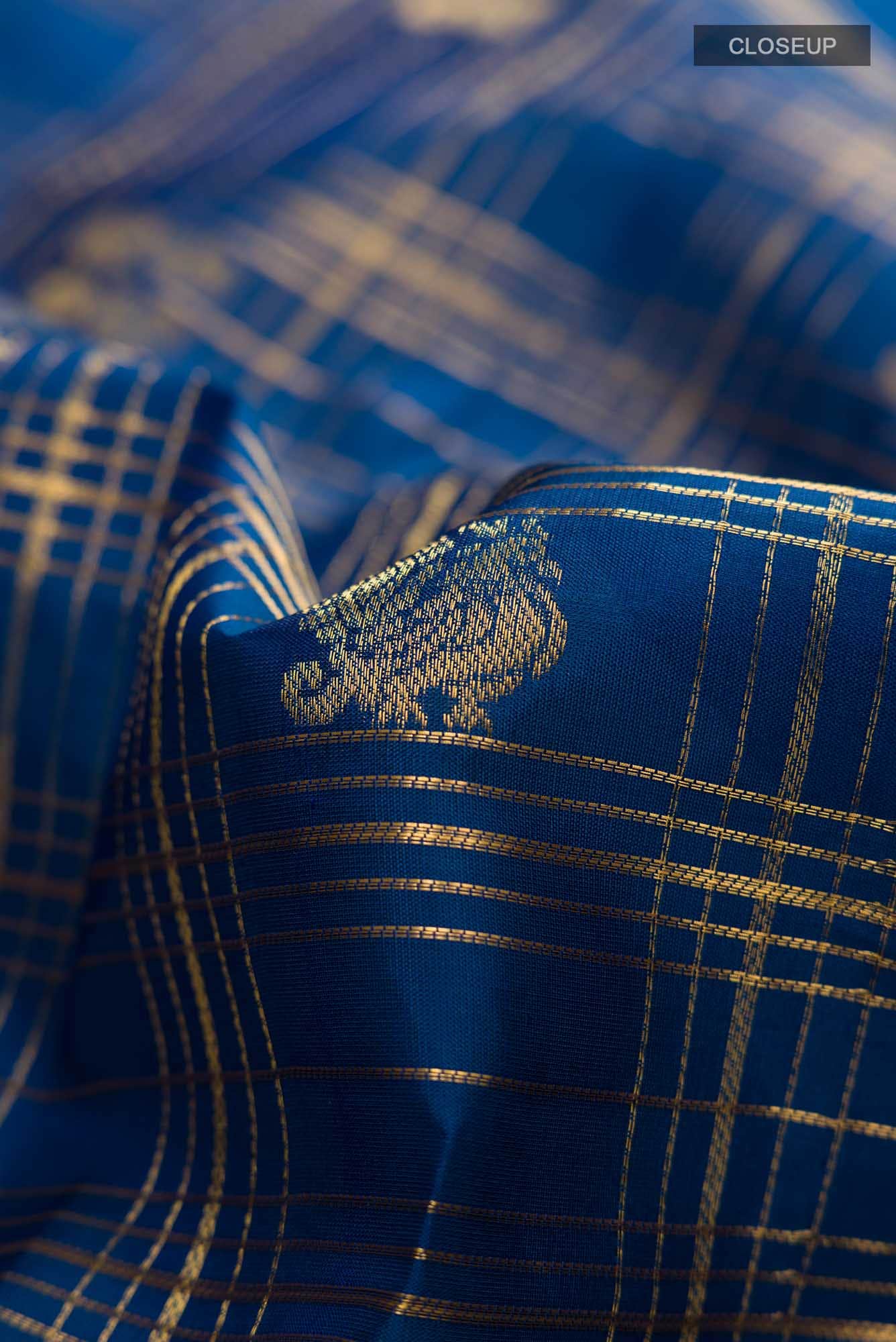 Blue Kanchipuram Silk Saree