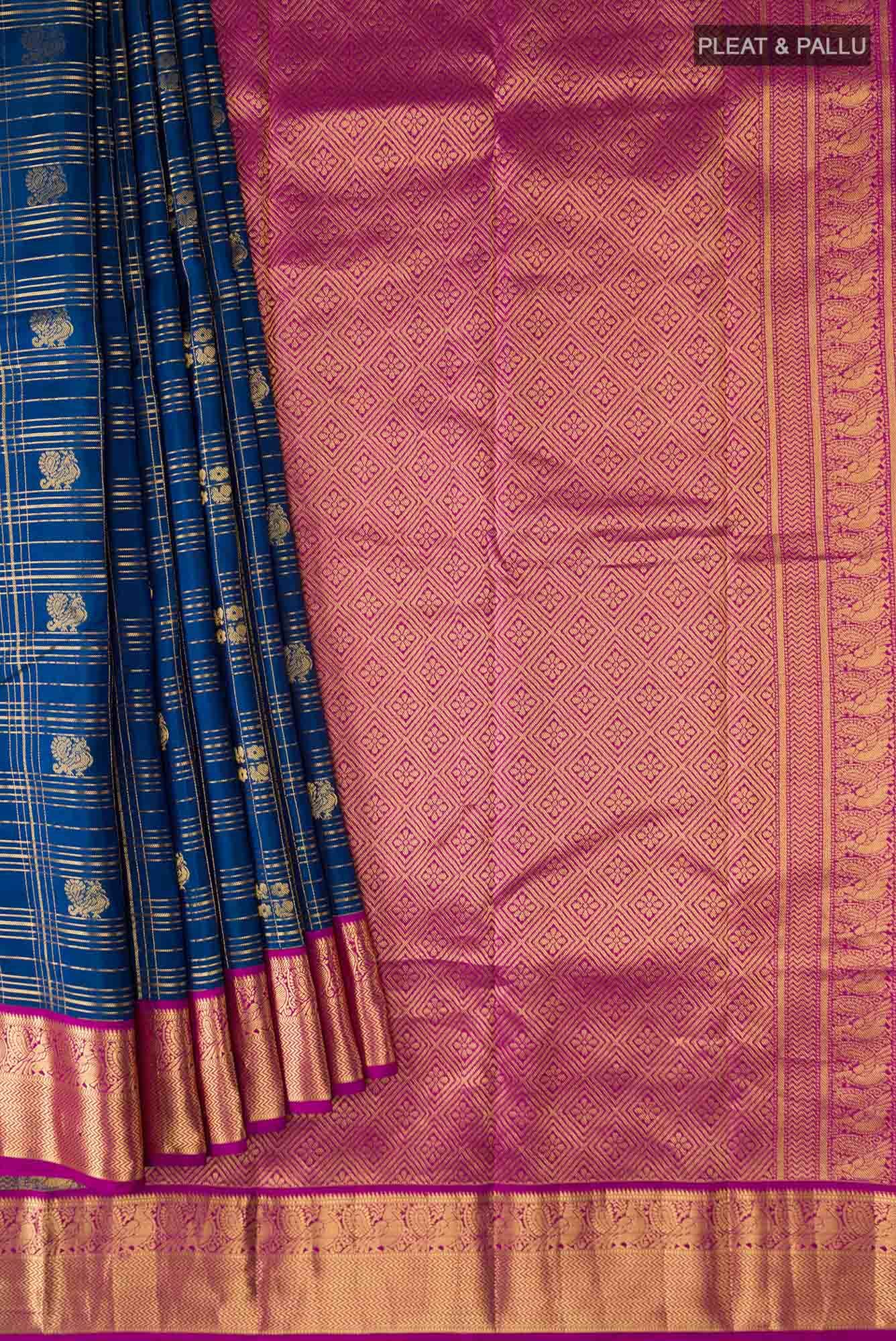 Blue Kanchipuram Silk Saree