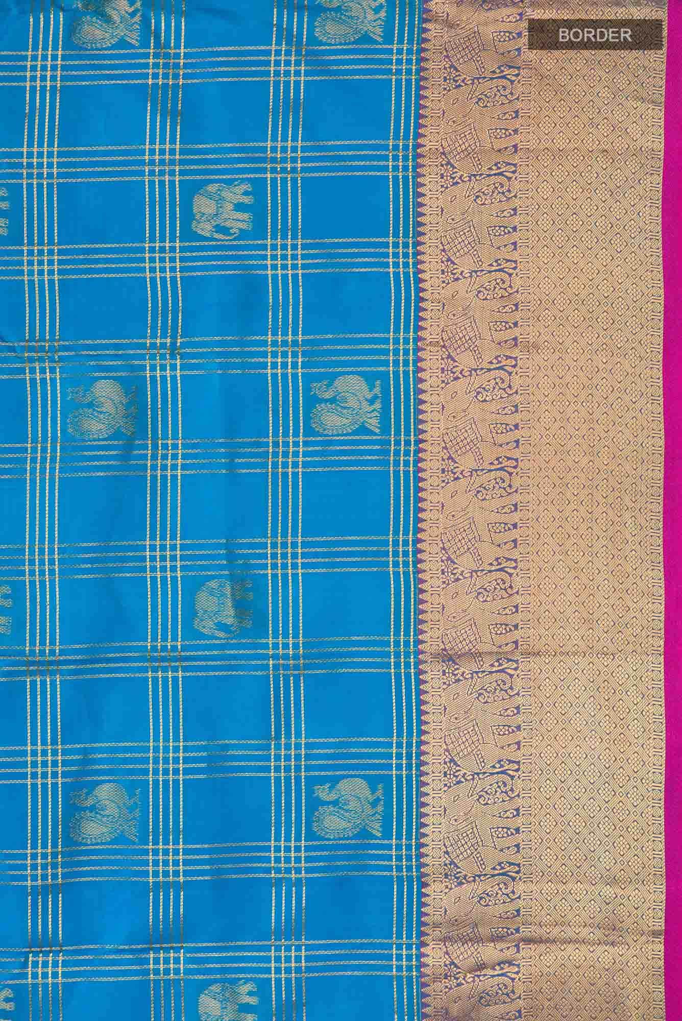 Blue Kanchipuram Silk Saree