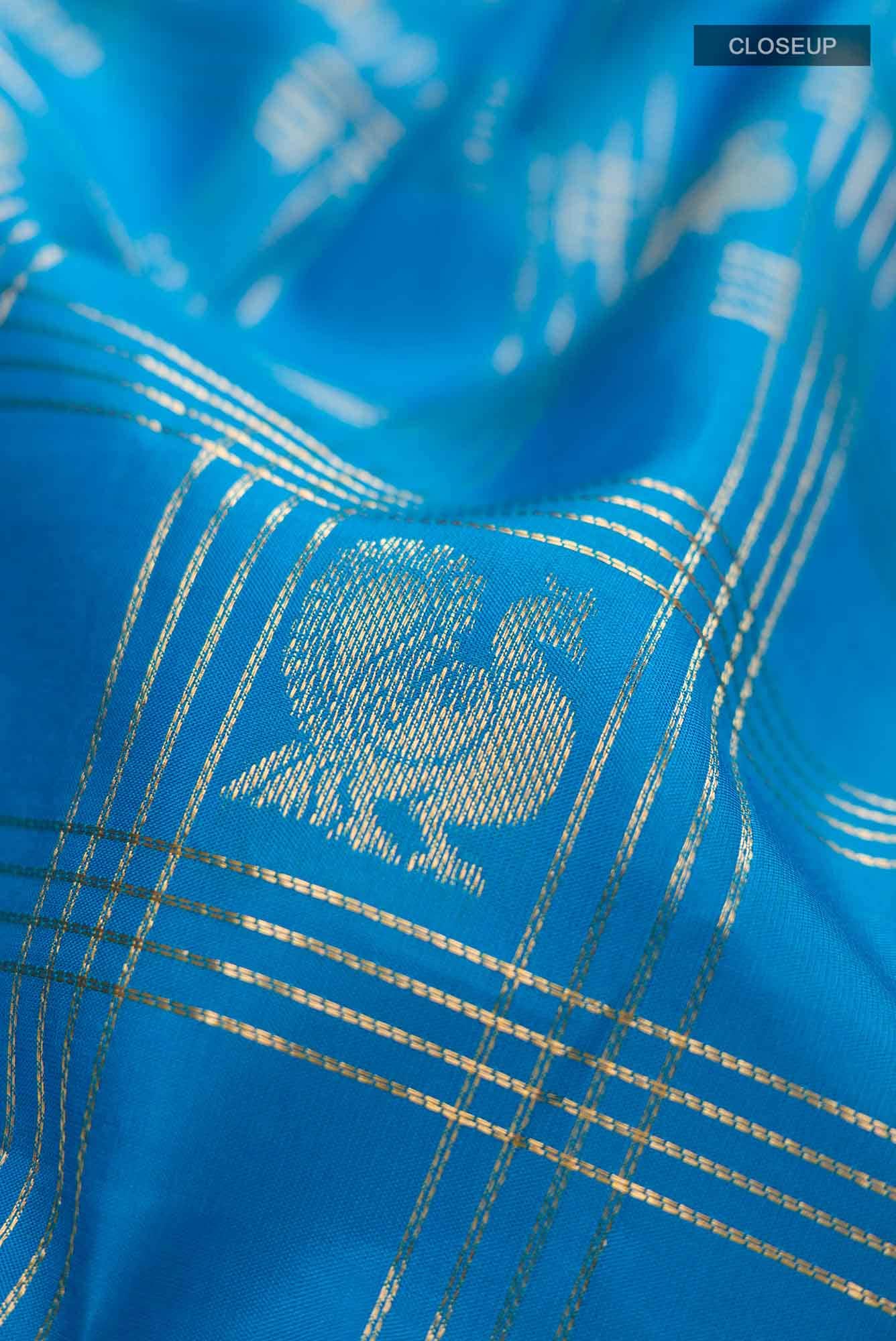 Blue Kanchipuram Silk Saree