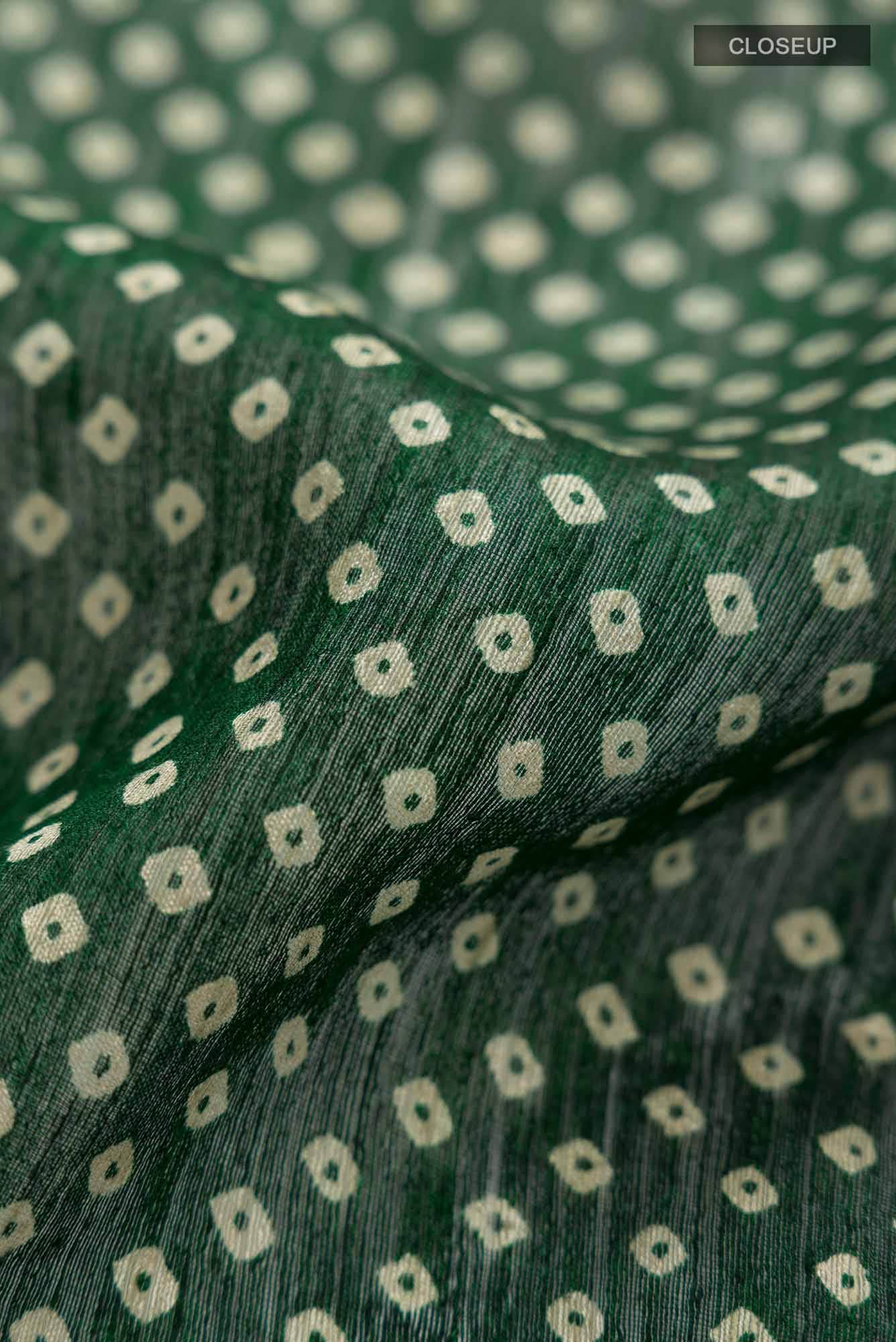 Green Bhagalpuri Tussar Silk Saree