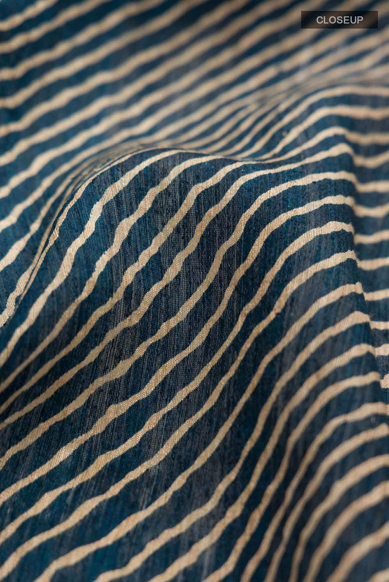 Blue Bhagalpuri Tussar Silk Saree