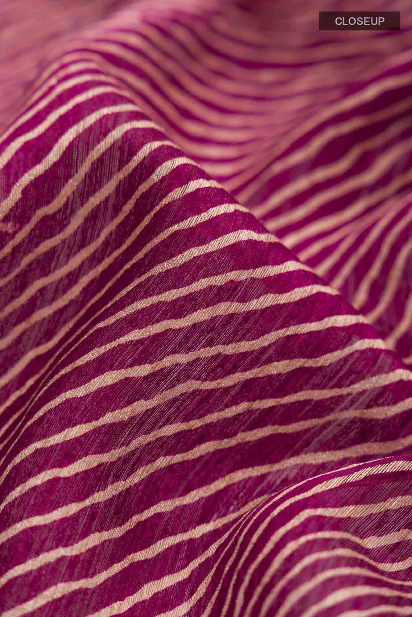 Magenta Bhagalpuri Tussar Silk Saree