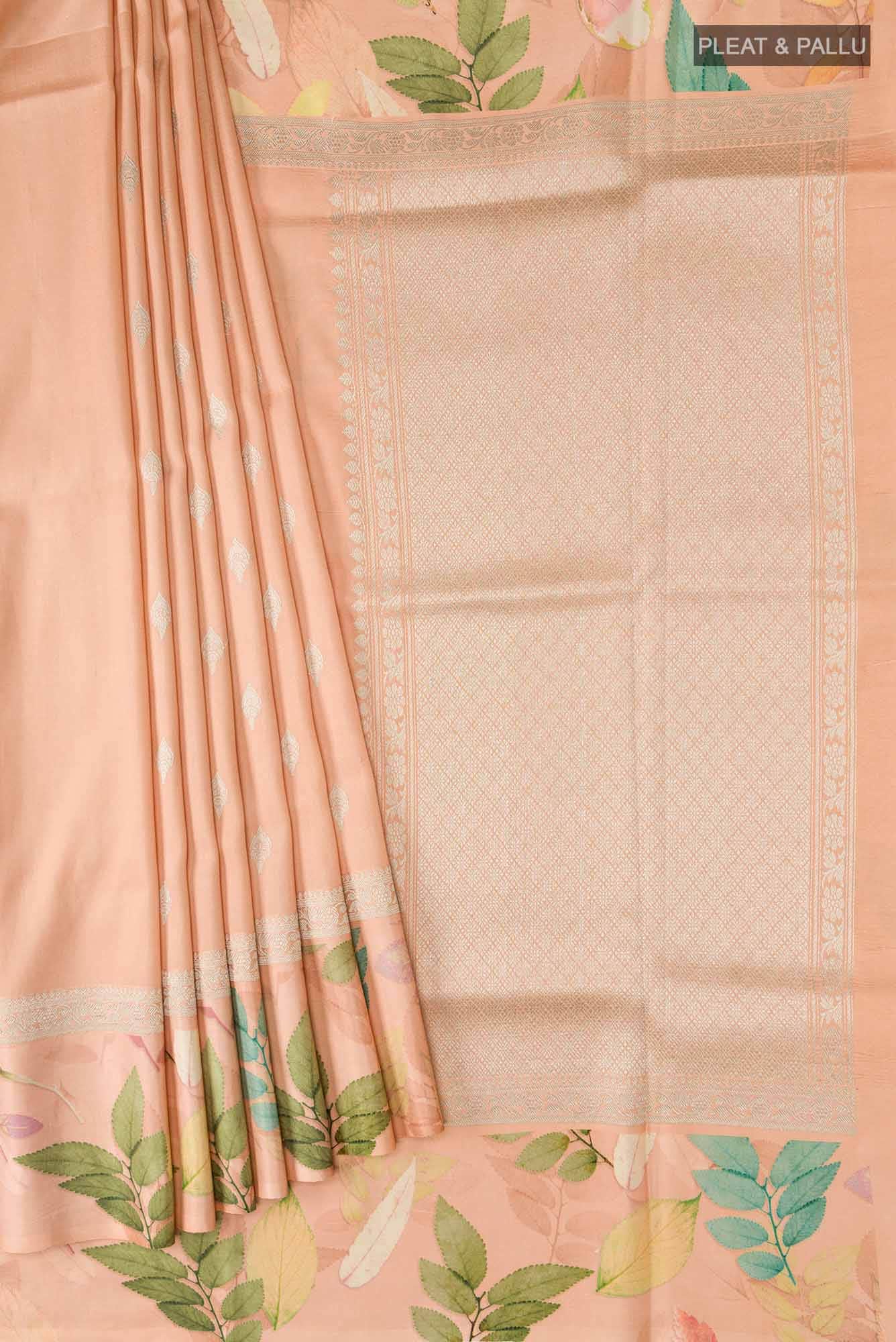 Sandal Bhagalpuri Tussar Silk Saree