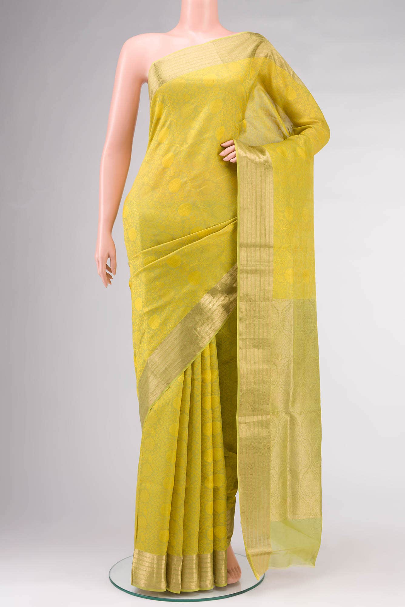 Green Silk Cotton Saree