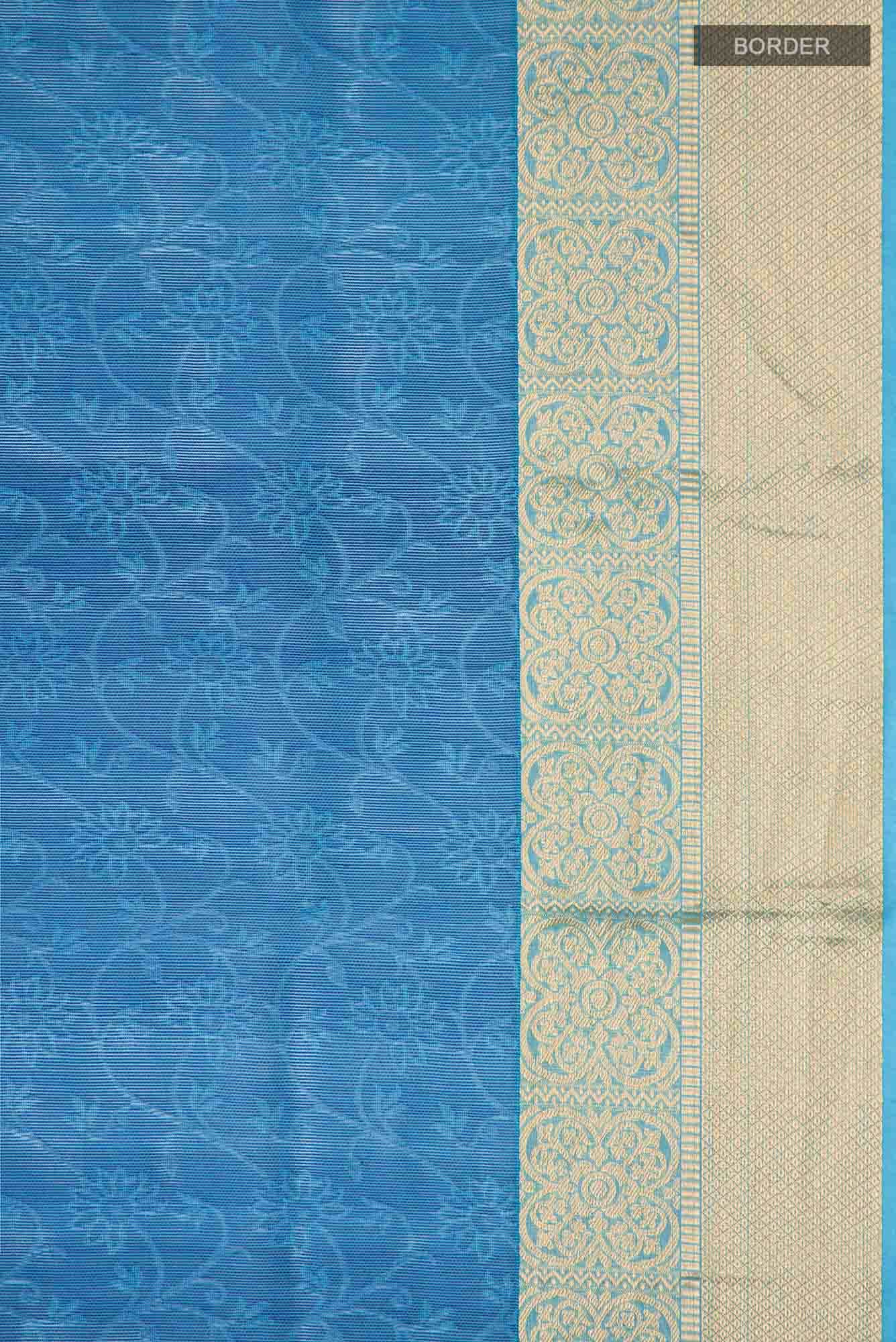 Blue Silk Cotton Saree