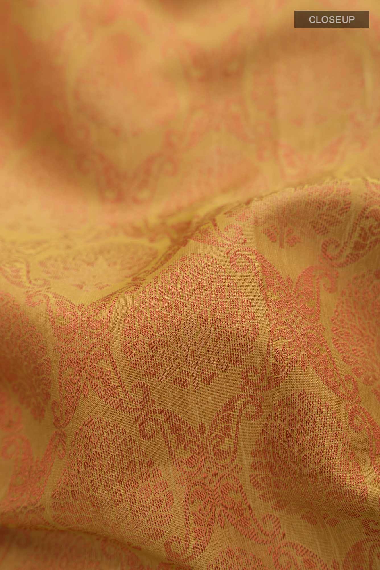 Mustard Silk Cotton Saree