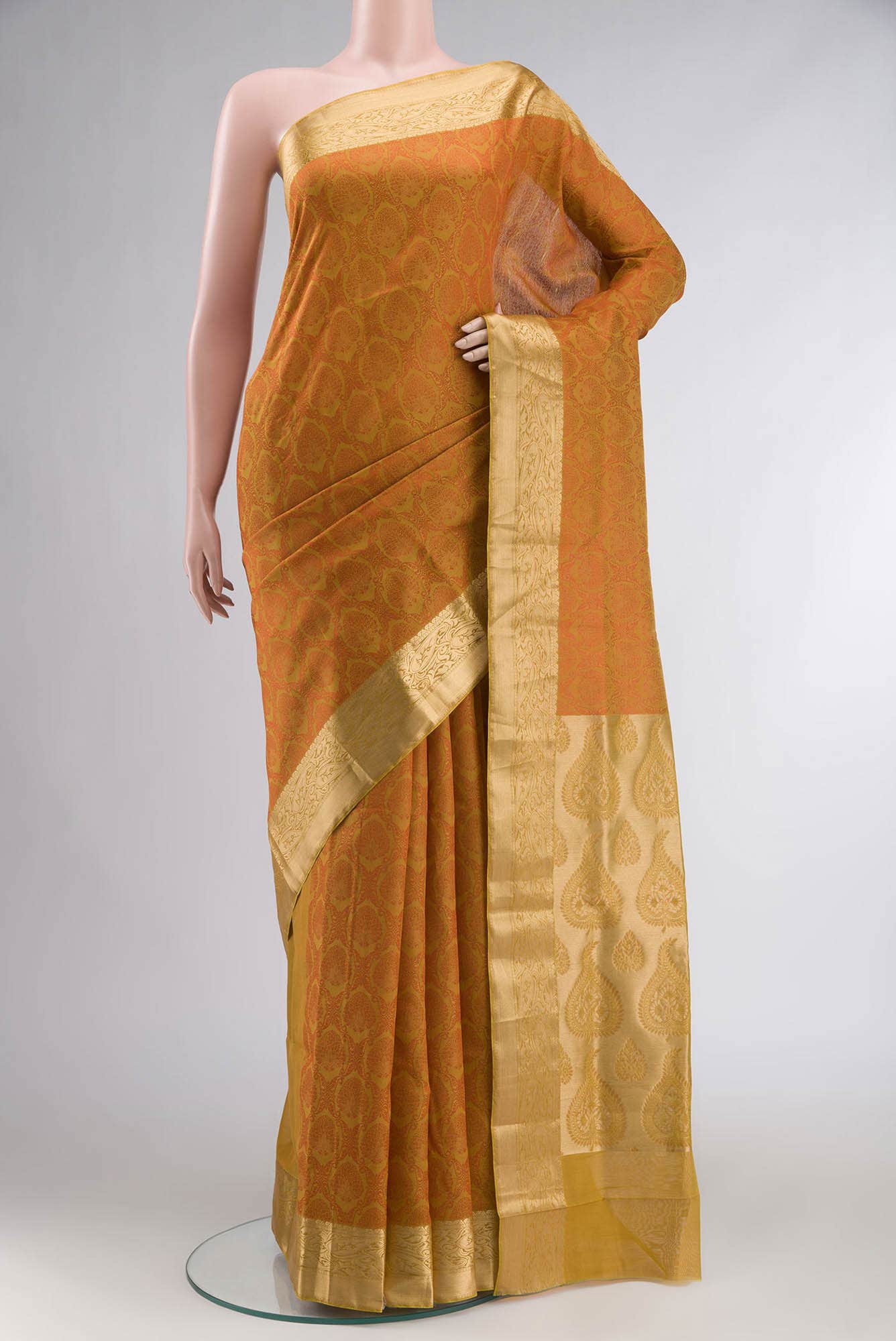 Mustard Silk Cotton Saree