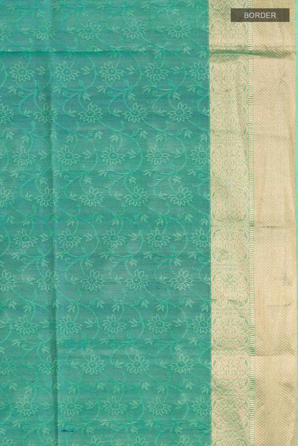 Sea Green Silk Cotton Saree