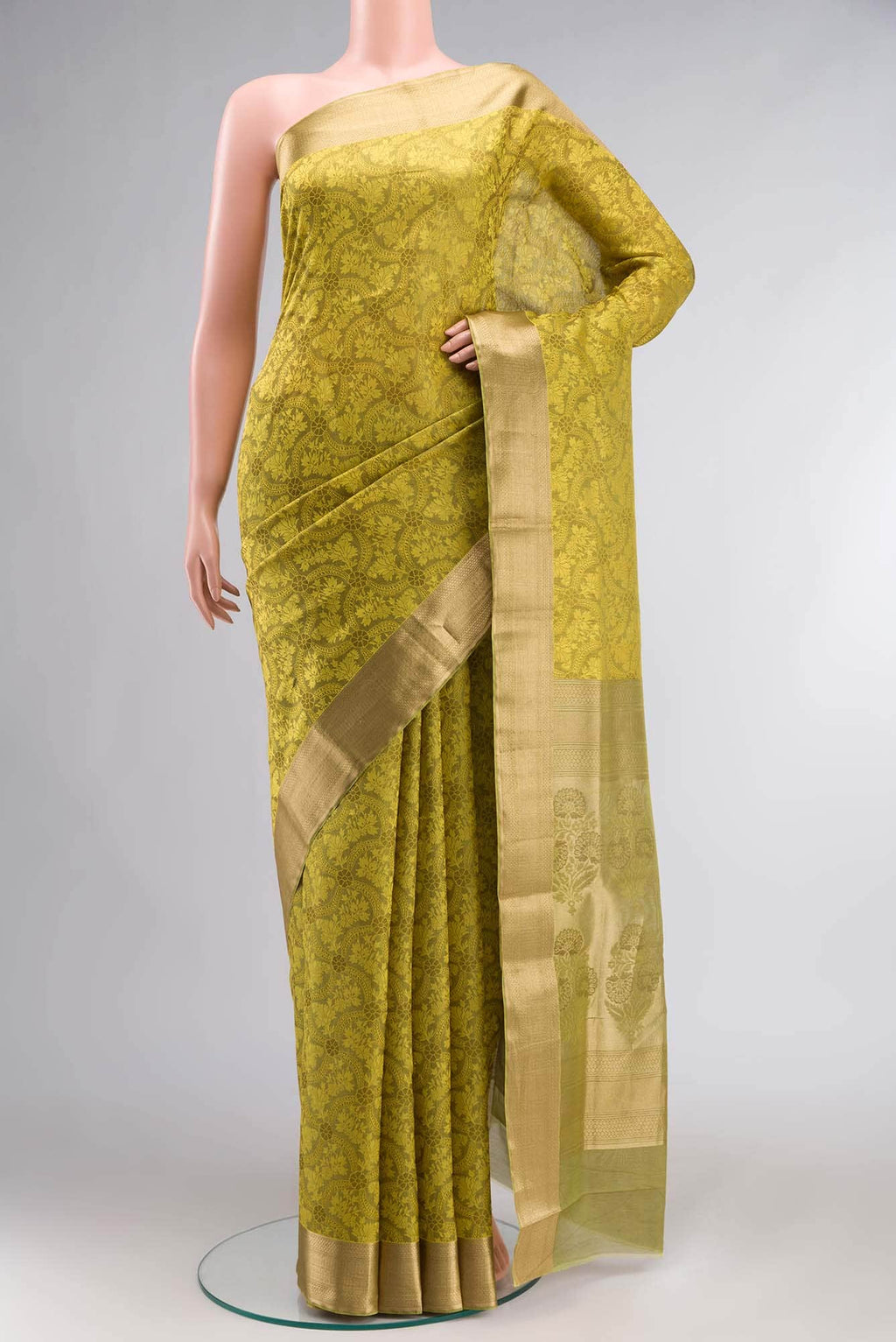 Green Silk Cotton Saree