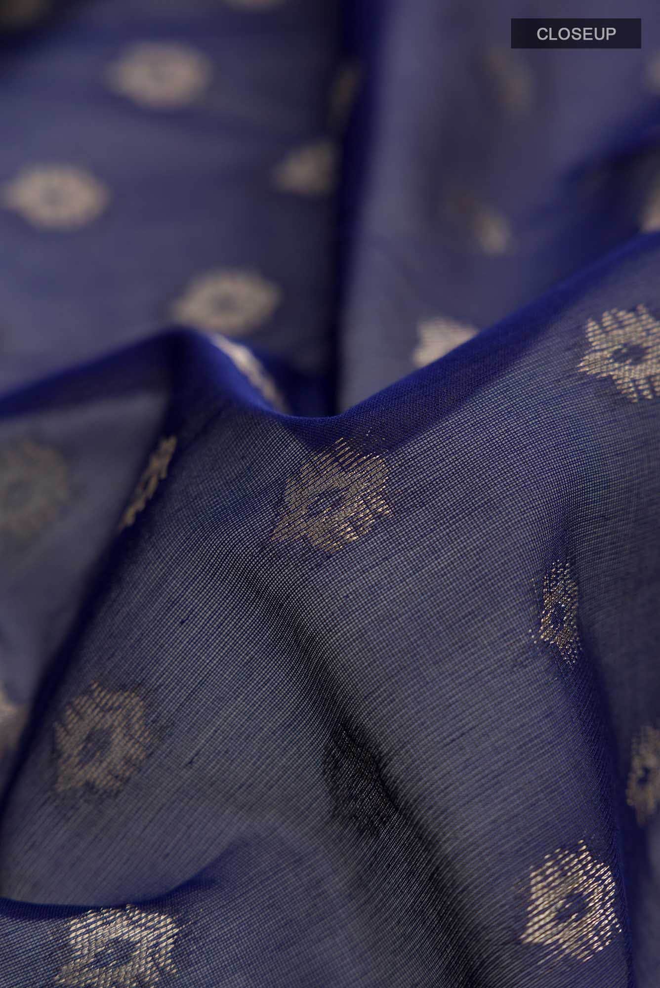 Blue Silk Cotton Saree