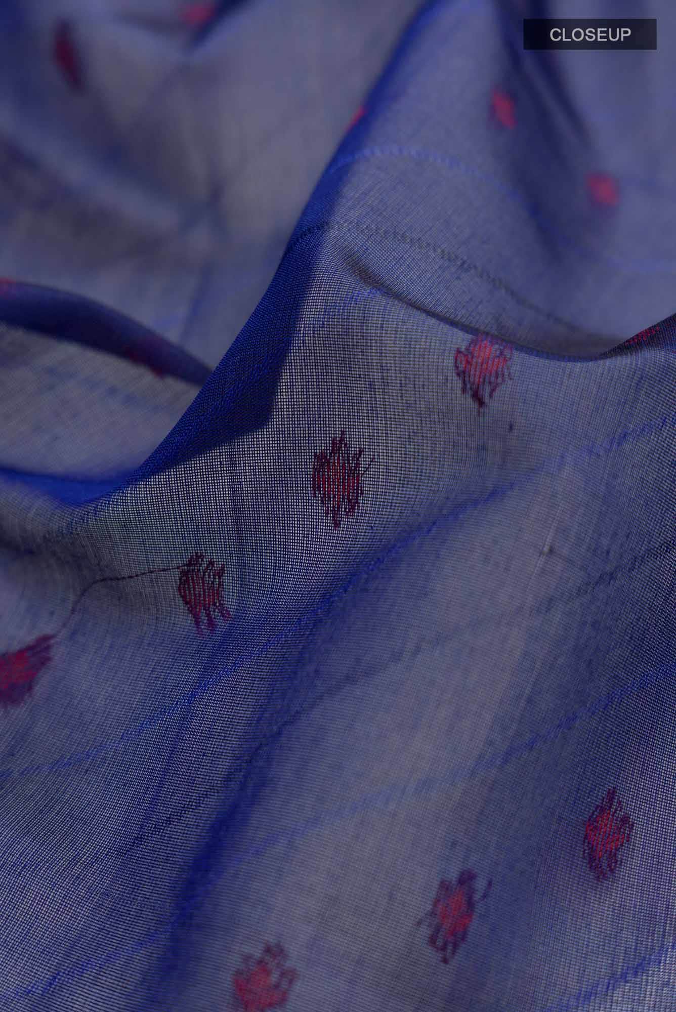 Blue Silk Cotton Saree
