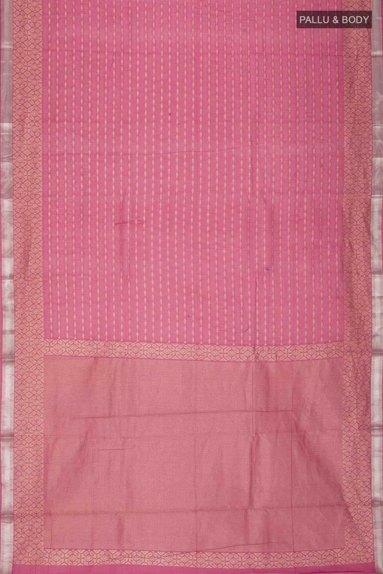 Pink Silk Cotton Saree