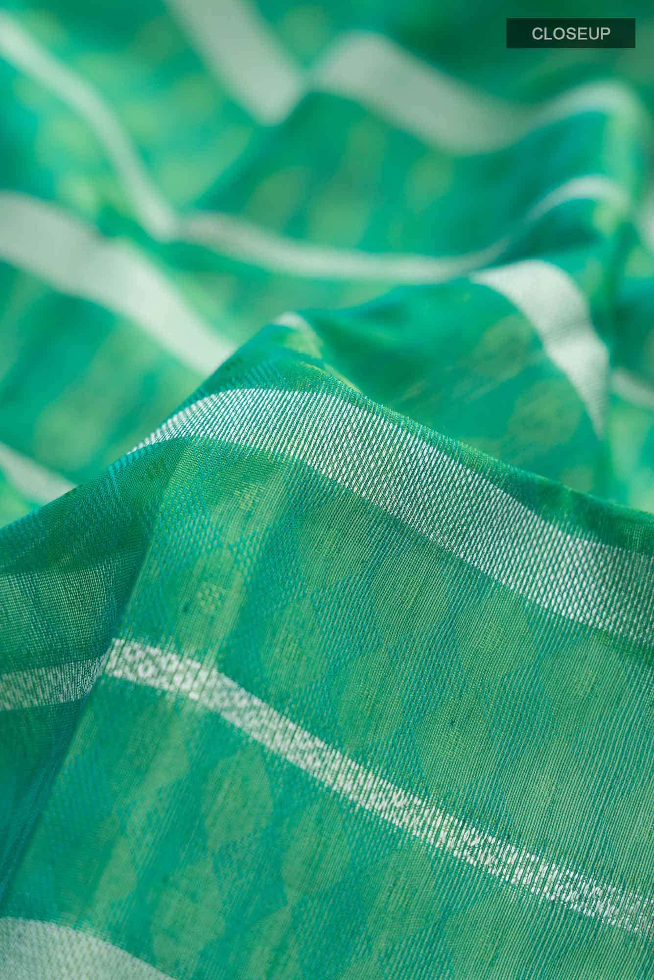 Green Silk Cotton Saree