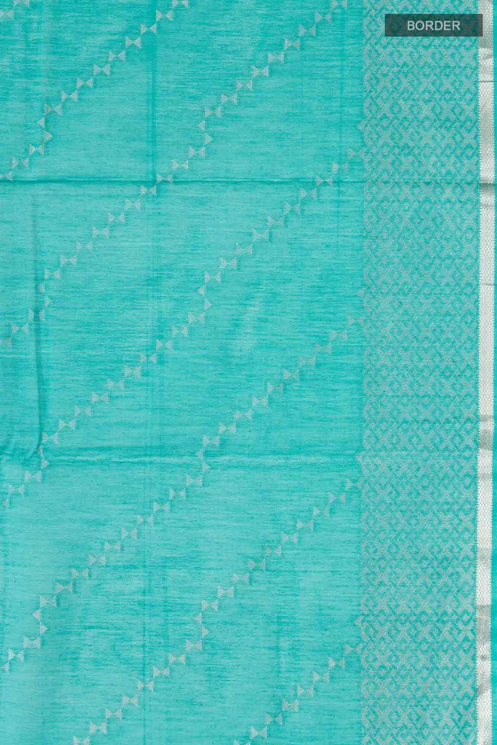 Turquoise Silk Cotton Saree