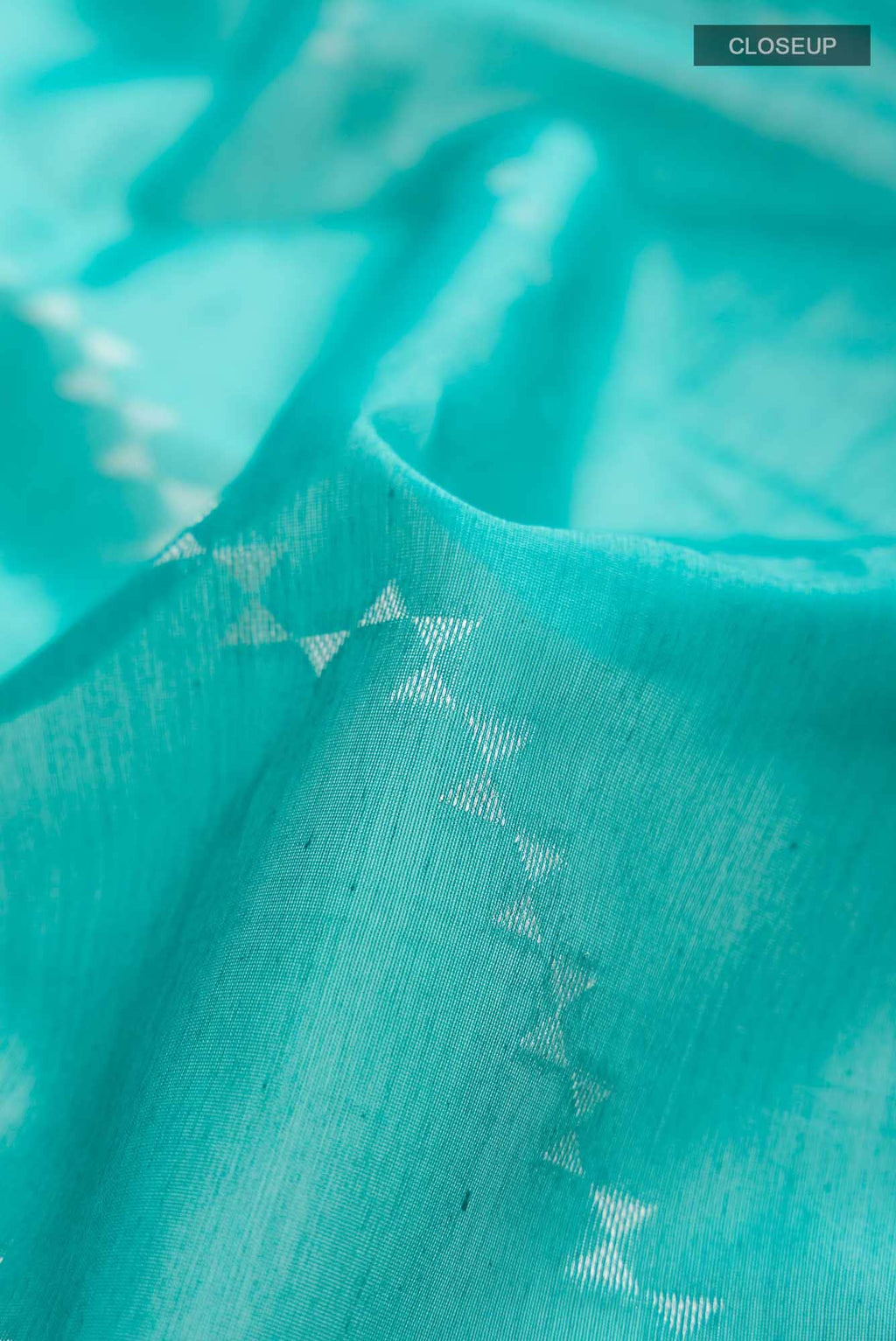 Turquoise Silk Cotton Saree