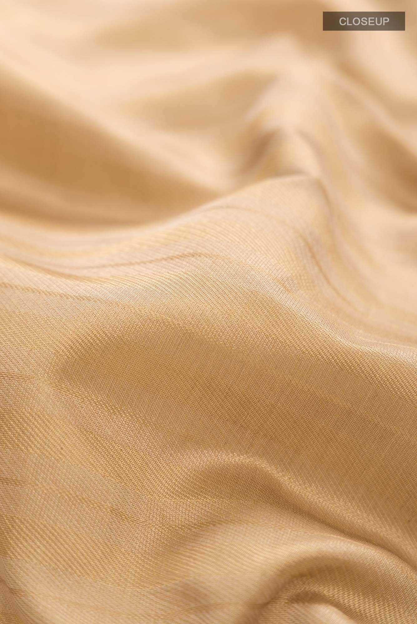 Beige Silk Cotton Saree