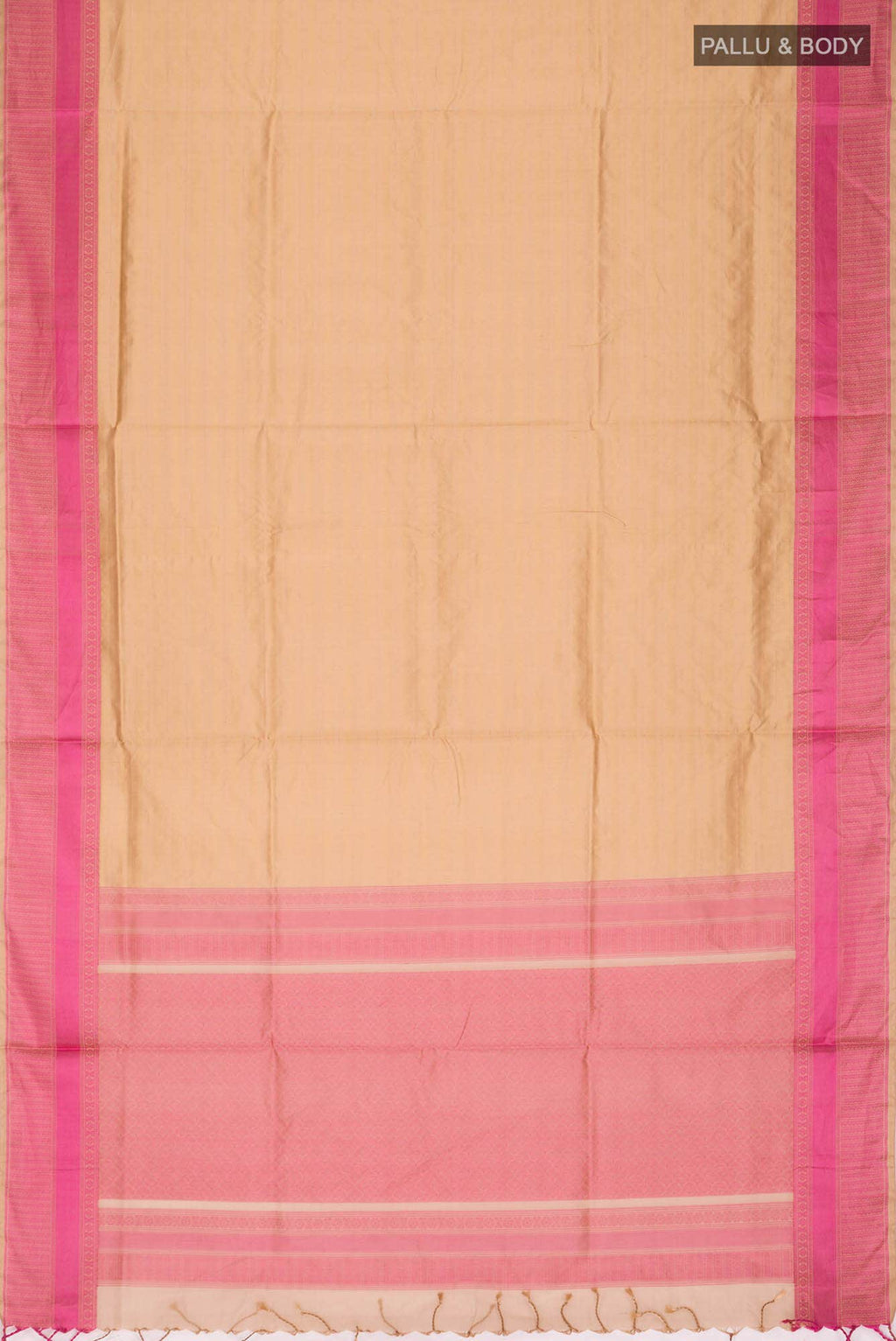 Beige Silk Cotton Saree