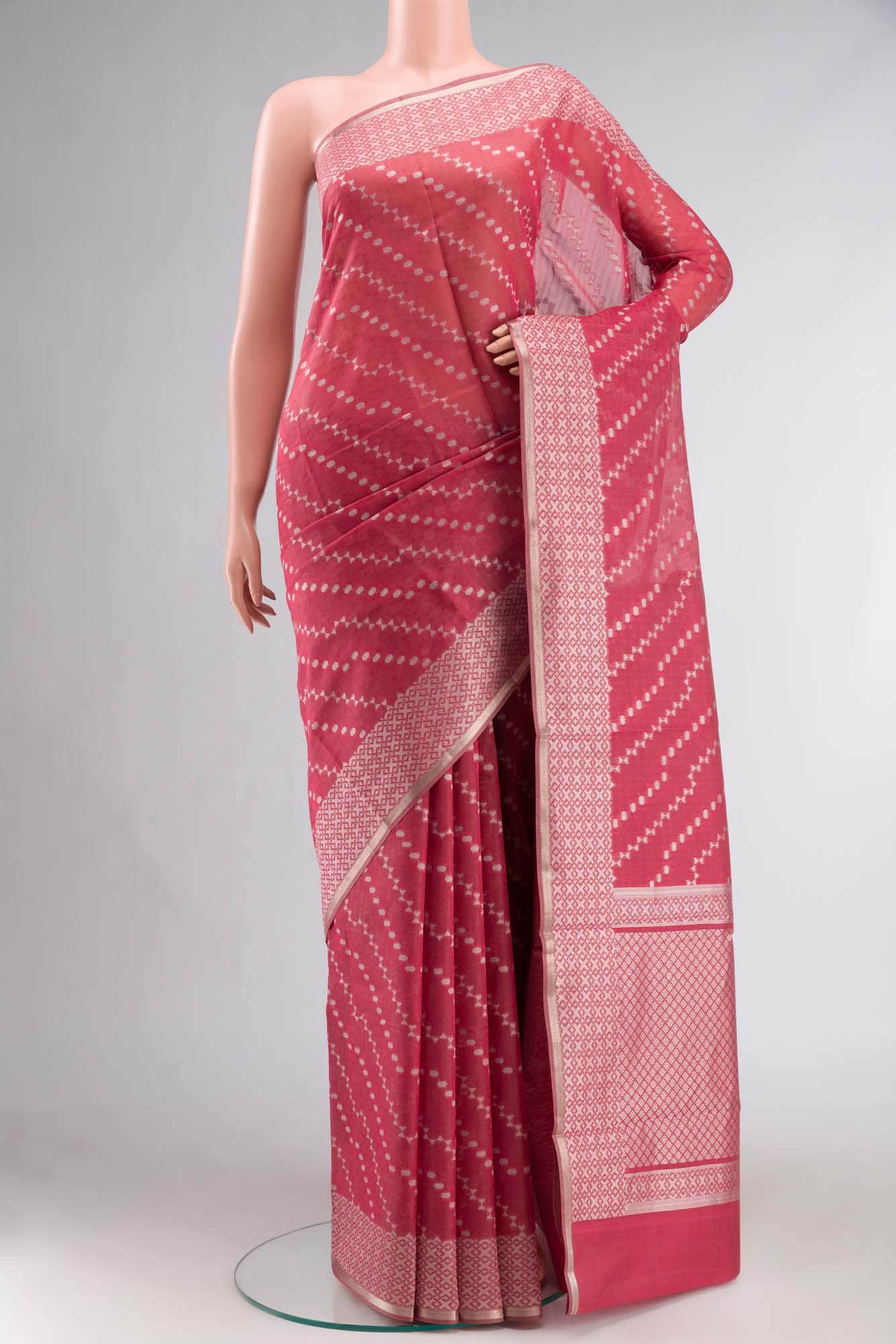 Pink Silk Cotton Saree