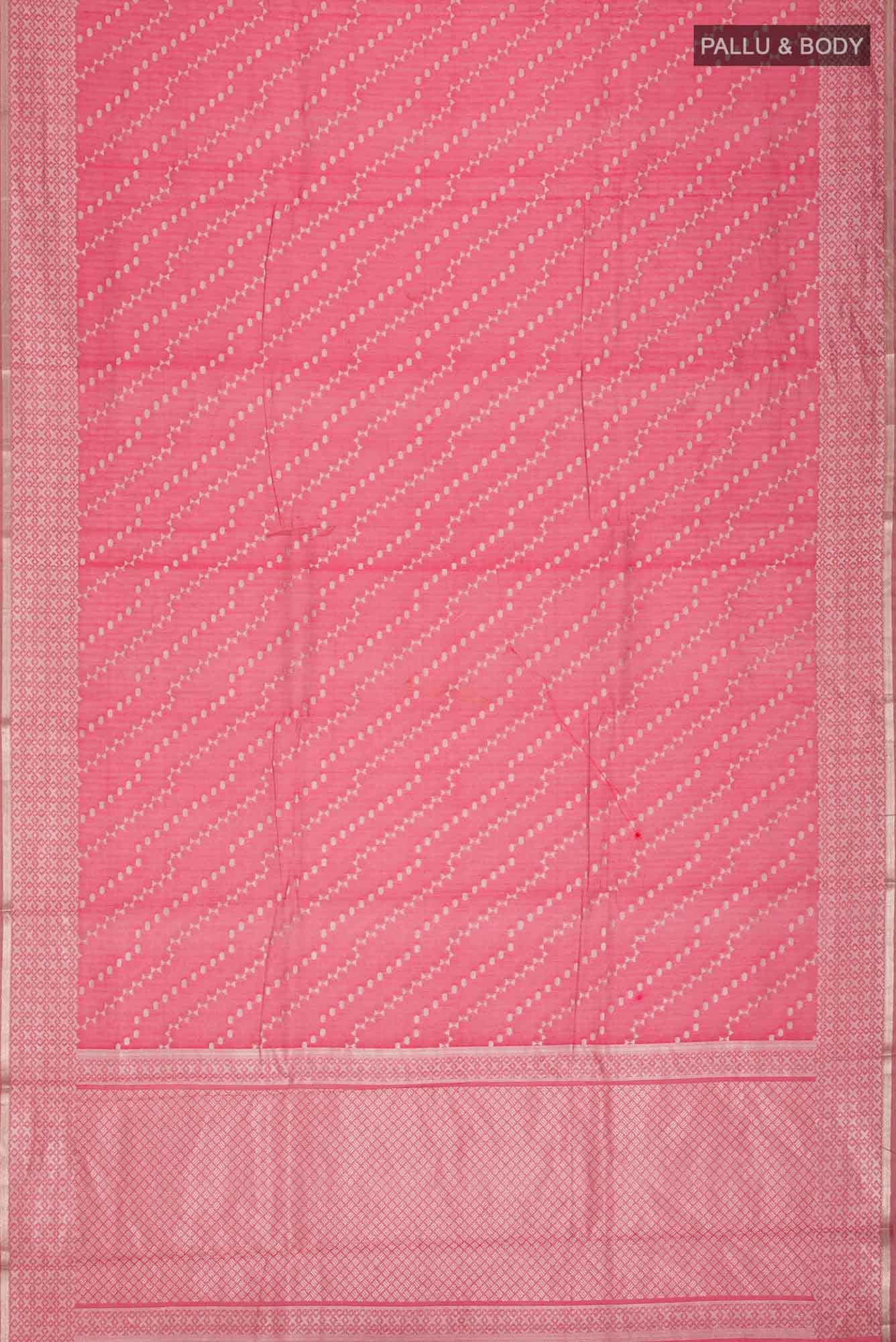 Pink Silk Cotton Saree