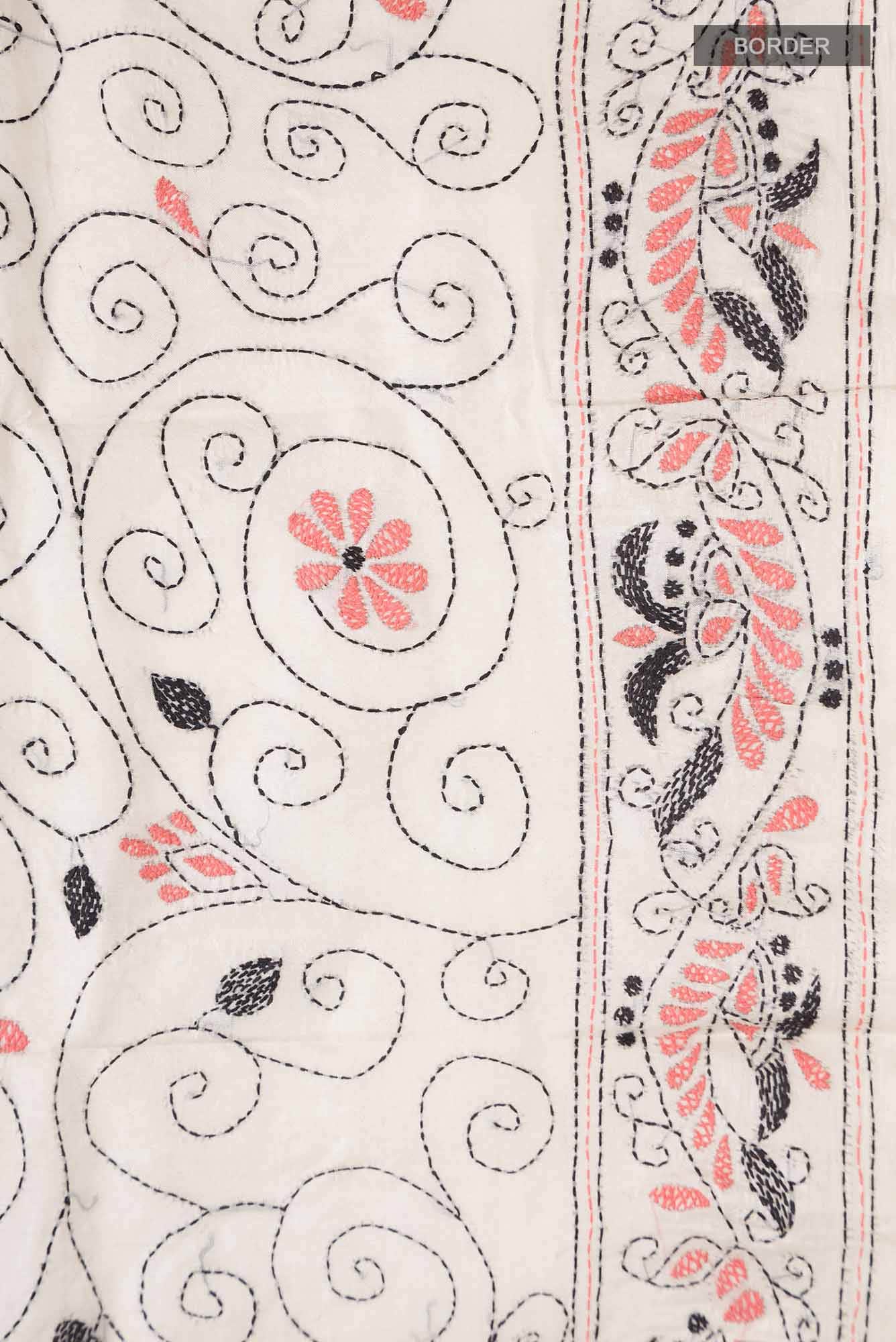 Beige Tussar Silk Saree