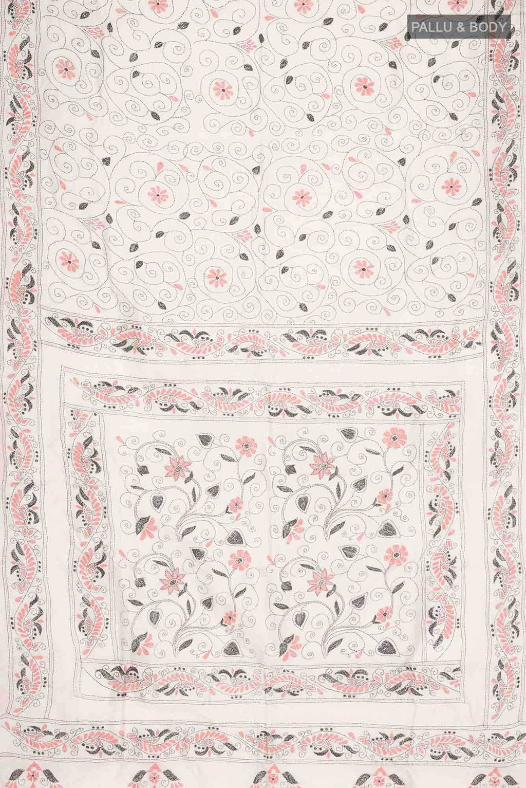 Beige Tussar Silk Saree