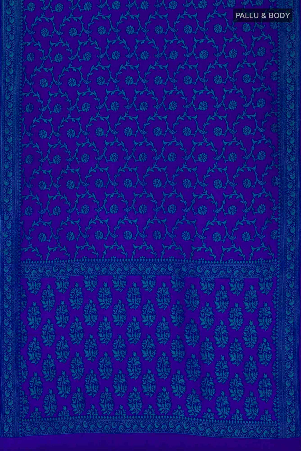 Blue Banarasi Georgette Saree