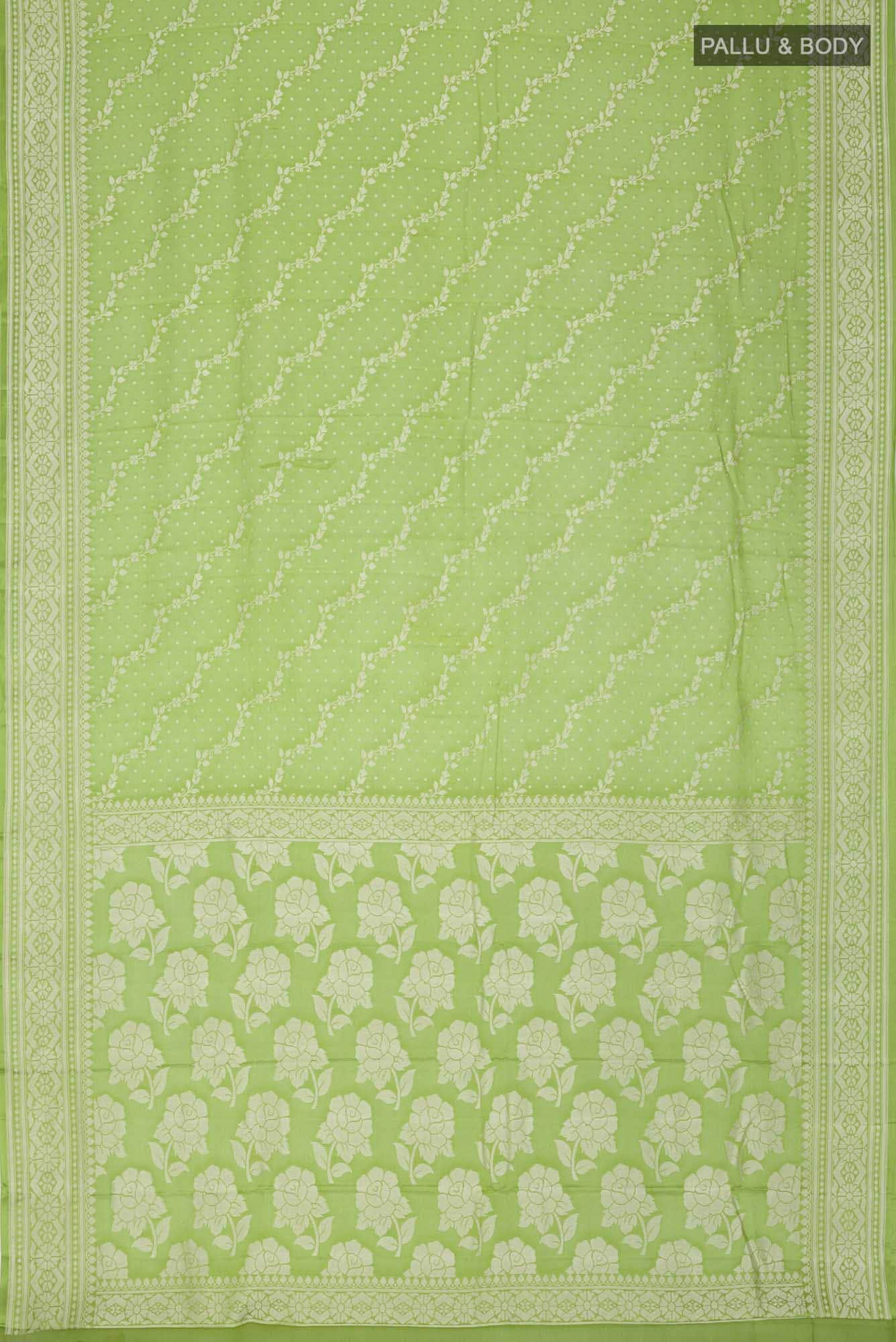 Green Blended Banarasi Georgette Saree