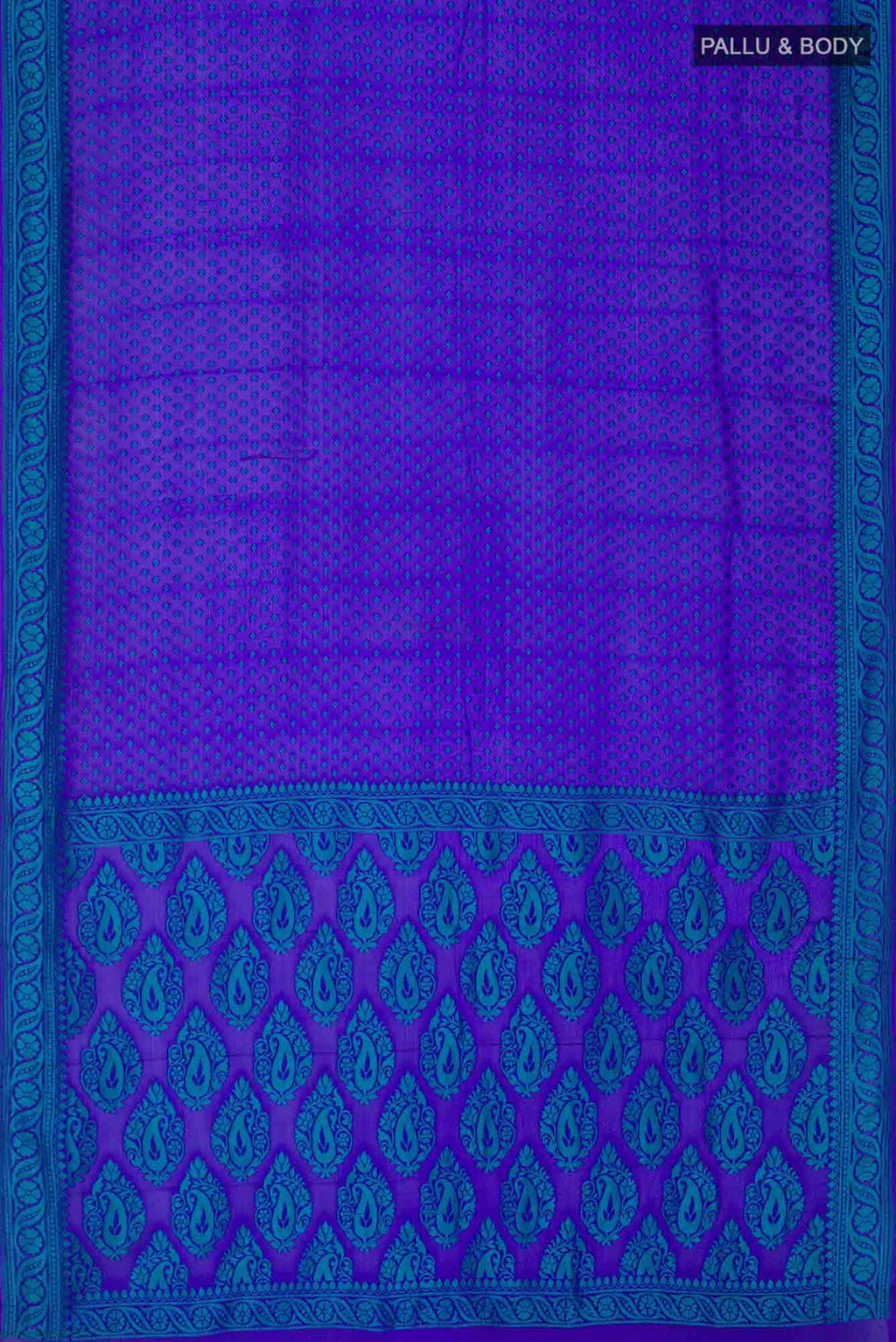 Blue Blended Banarasi Georgette Saree