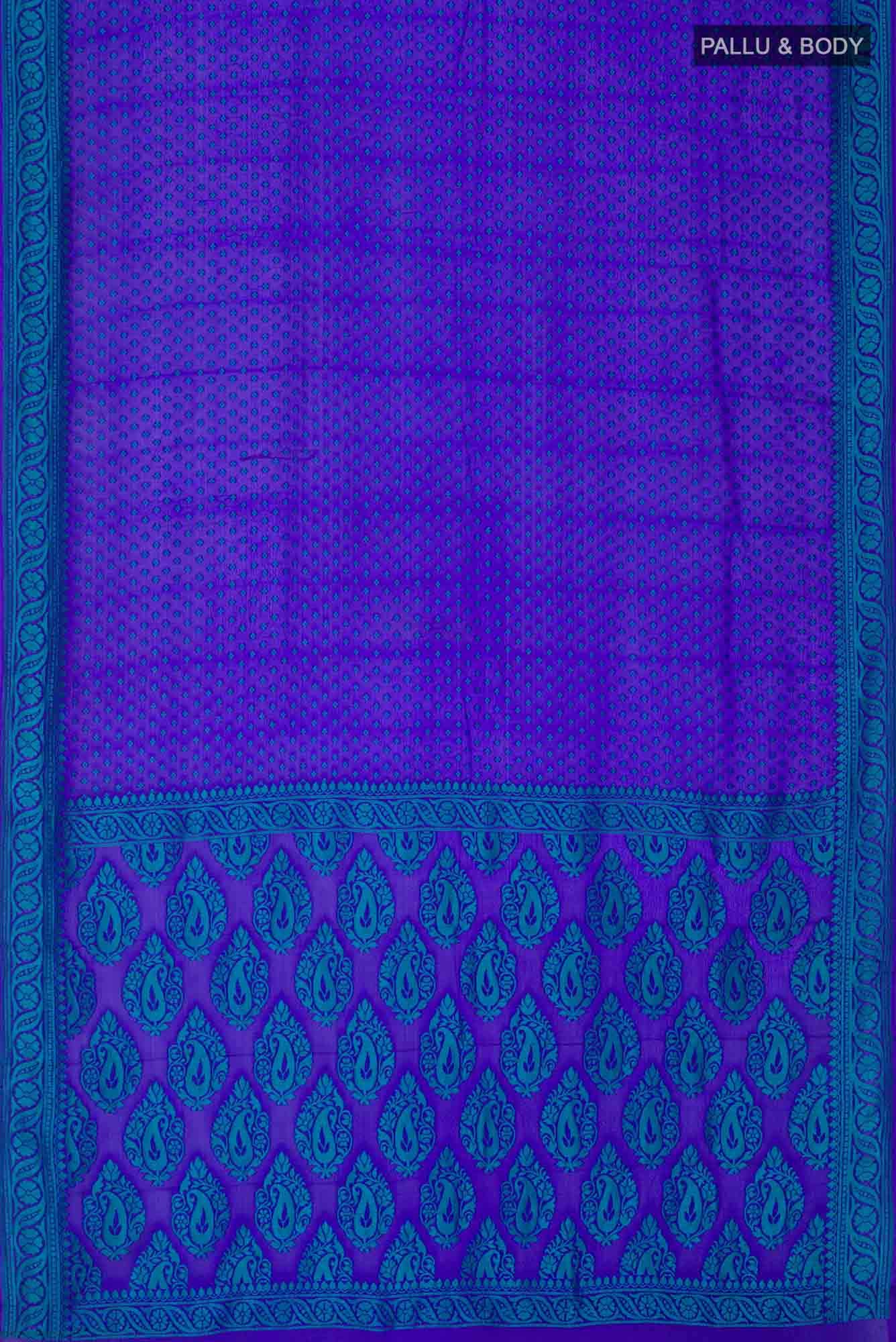 Blue Blended Banarasi Georgette Saree