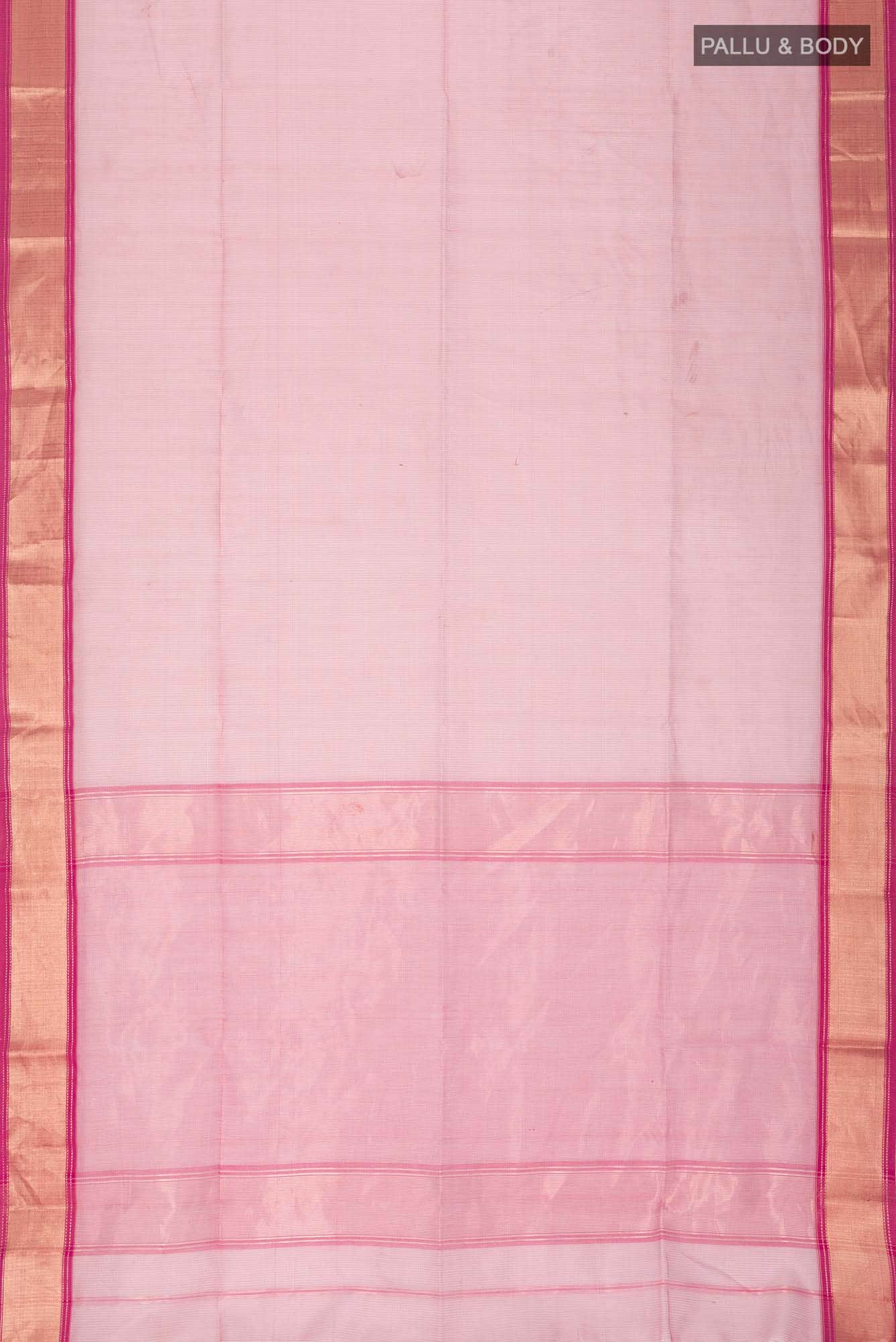 Rose Gold Maheshwari Silk Cotton Saree