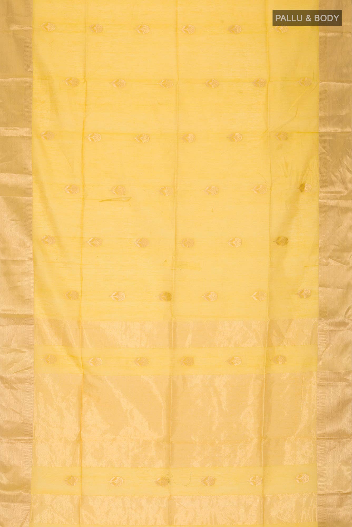 Yellow Maheshwari Silk Cotton Saree