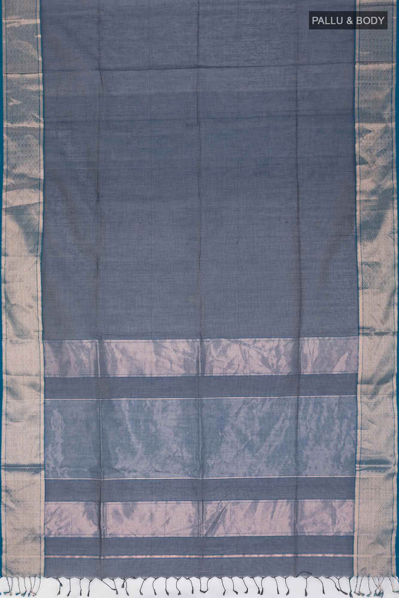 Black Maheshwari Silk Cotton Saree