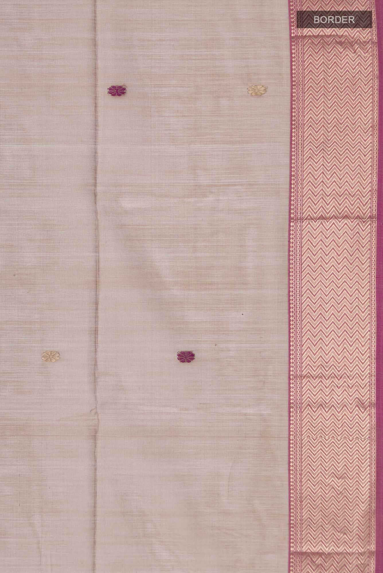 Brown Maheshwari Silk Cotton Saree